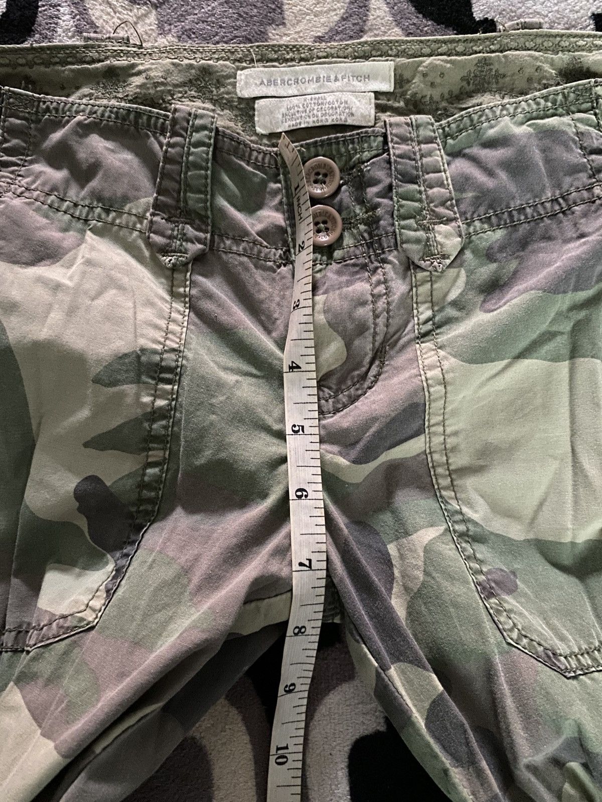 If Six Was Nine × Japanese Brand × Le Grande Bleu (L.G.B.) 2000s abercrombie & fitch flared camo pants goa style Size US 27 - 11 Thumbnail