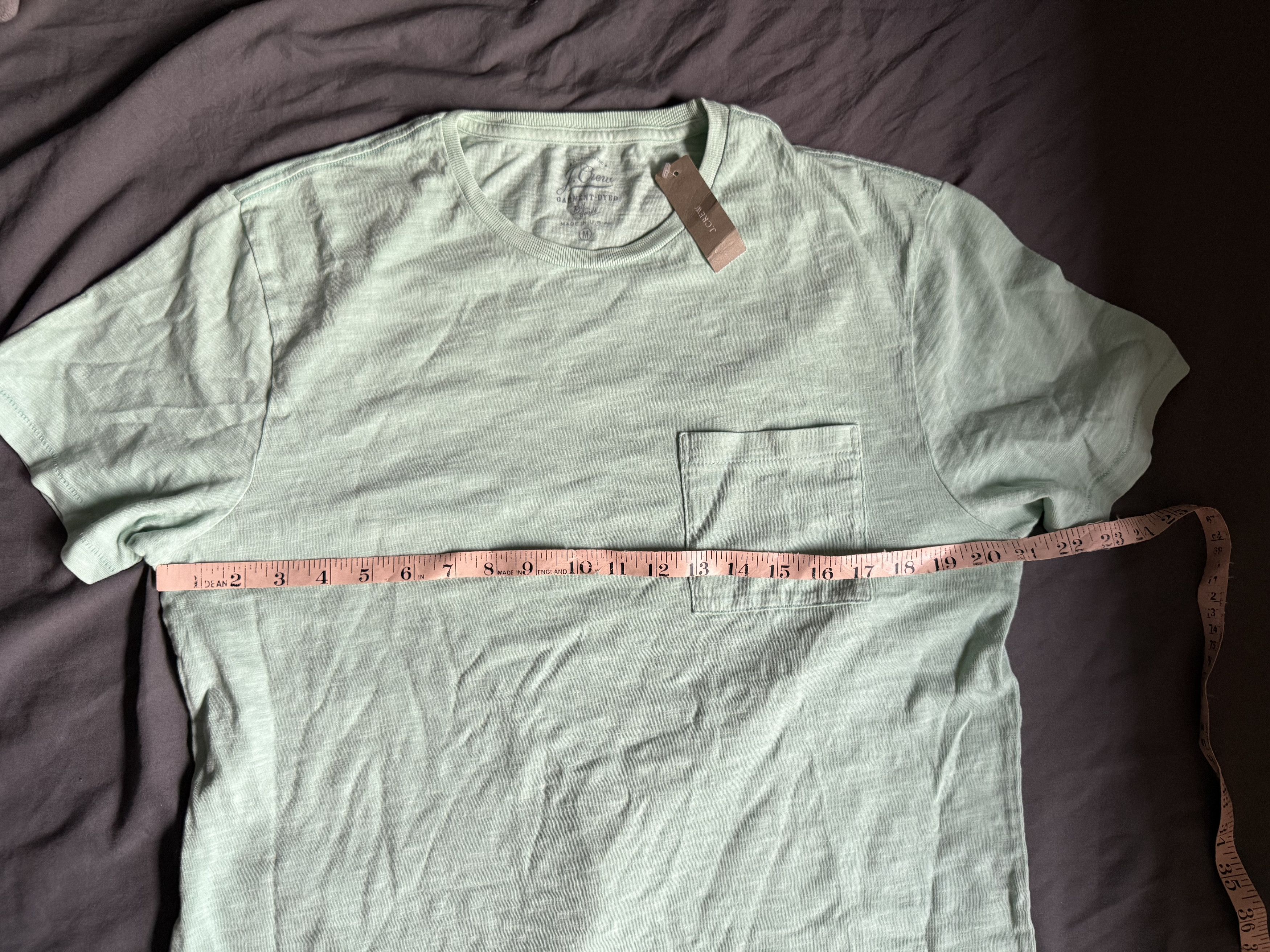 J.Crew J. Crew Garment Dyed Slub Cotton S/S Tee Shirt med green $48 Size US M / EU 48-50 / 2 - 2 Thumbnail