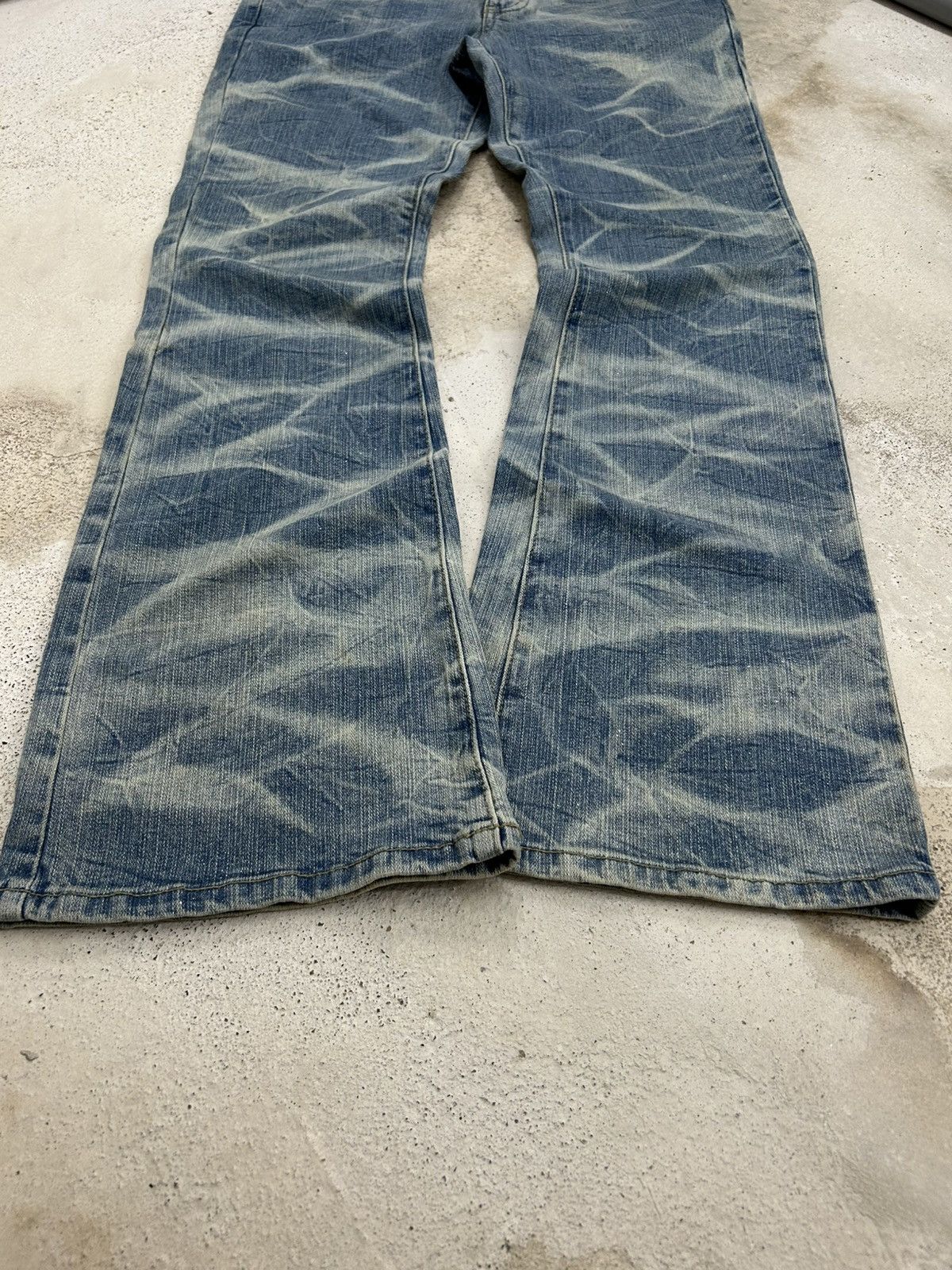 20471120 × GOSTAR DE FUGA × Japanese Brand Retro Flare Daily Topics Unique Tie Dye Wash Effect Sparkli Size US 31 - 4 Thumbnail