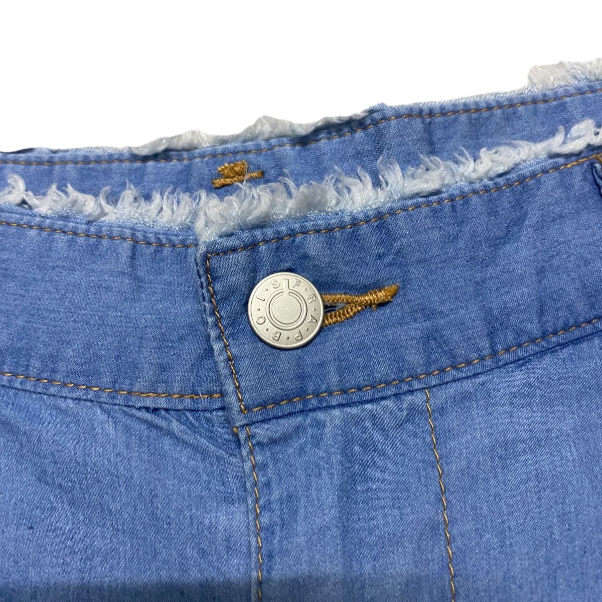 Frapbois Japanese Brand FRAPBOIS Denim Baggy Wide Cropped Pants Size US 34 / EU 50 - 9 Thumbnail