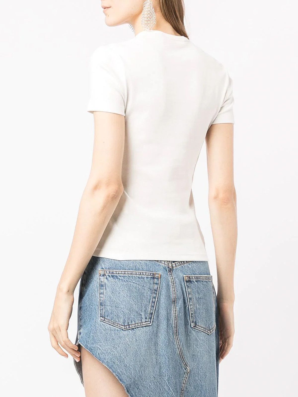 Off-White o1gr1nt0325 Off Stamp Rib Basic T-Shirt in White Size XL / US 12-14 / IT 48-50 - 3 Thumbnail