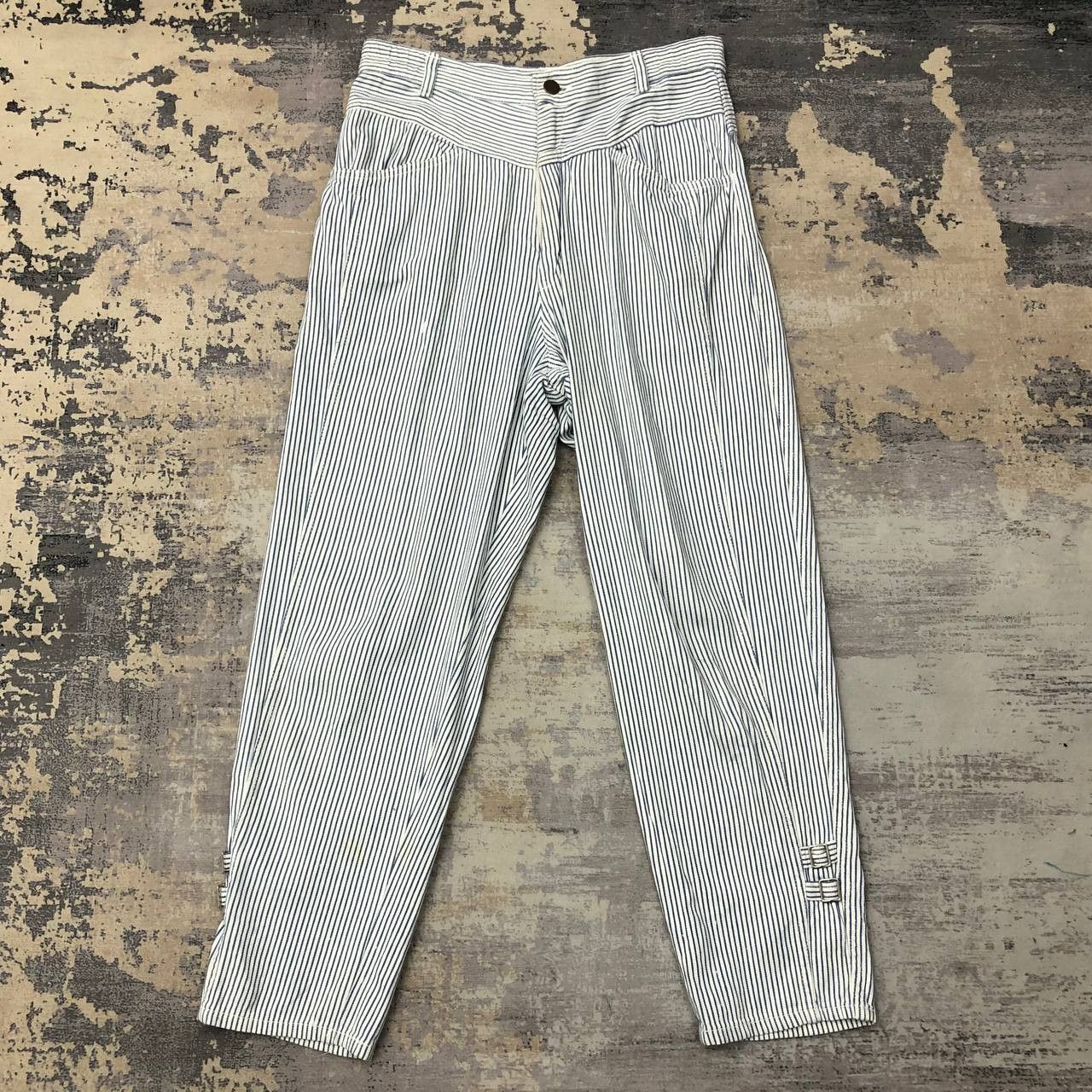 Vintage P557 VTG ICONIC HICKORY STRIPED PAINTER PANTS Size 28" / US 6 / IT 42 - 1 Thumbnail