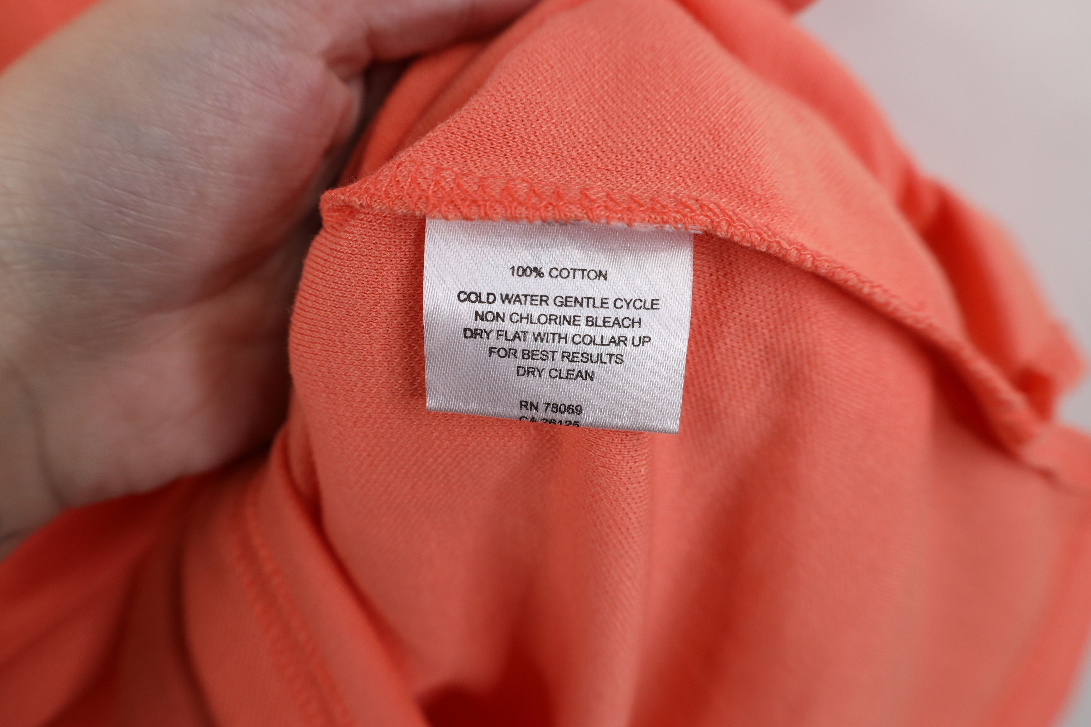 Armani Exchange Armani Exchange Box Logo Soft Cotton Collared Polo Salmon Size US L / EU 52-54 / 3 - 9 Thumbnail