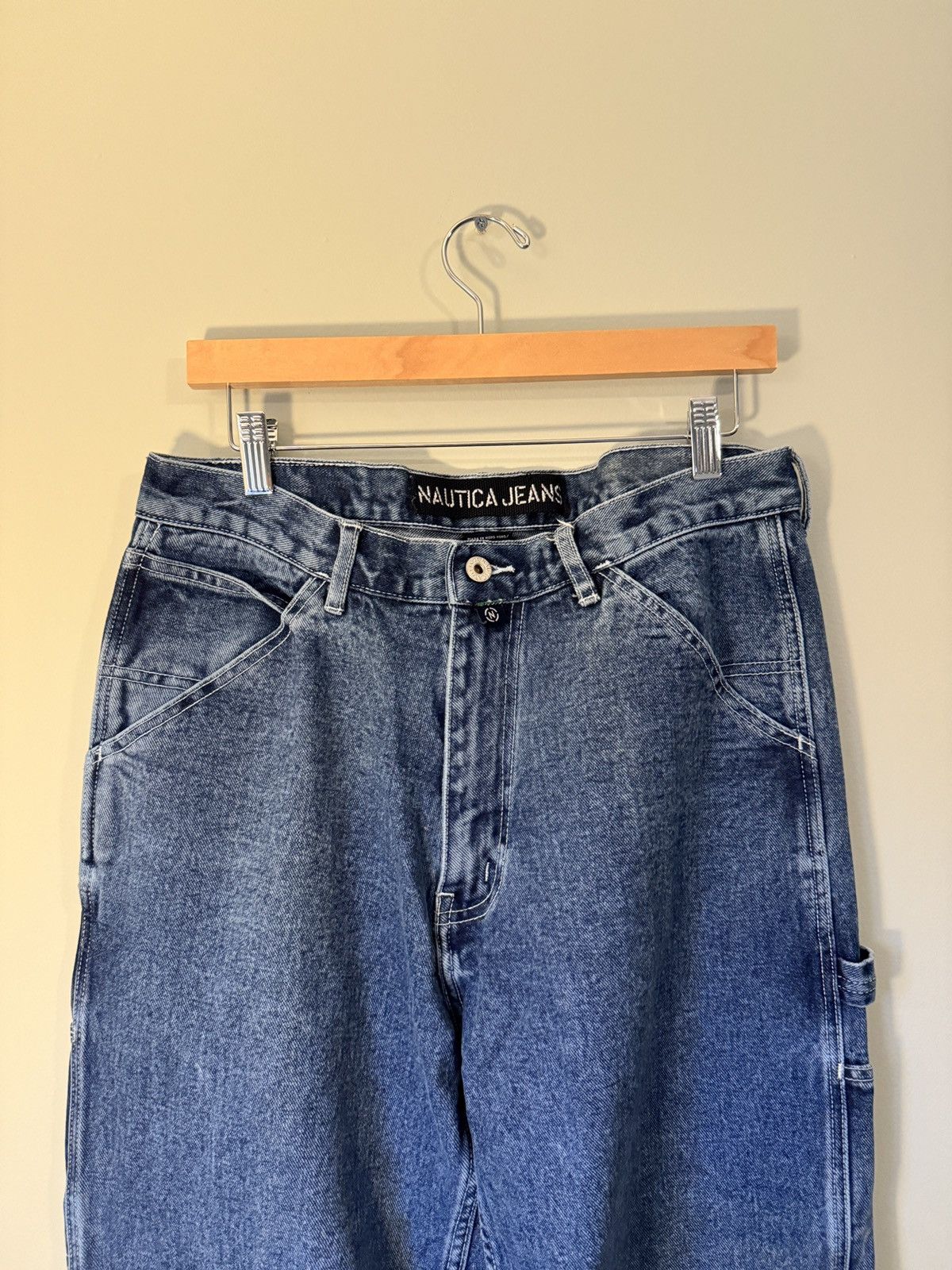 Nautica VINTAGE Y2K BAGGY NAUTICA DENIM CARPENTER SKATER JEANS 32 Size US 32 / EU 48 - 5 Thumbnail