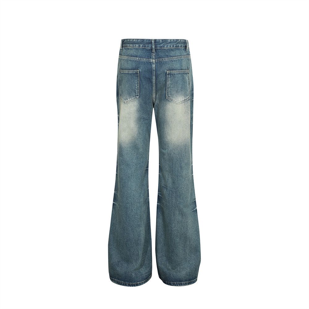 Japanese Brand × Jean American retro washed distressed denim loose flared jeans Size US 32 / EU 48 - 3 Thumbnail