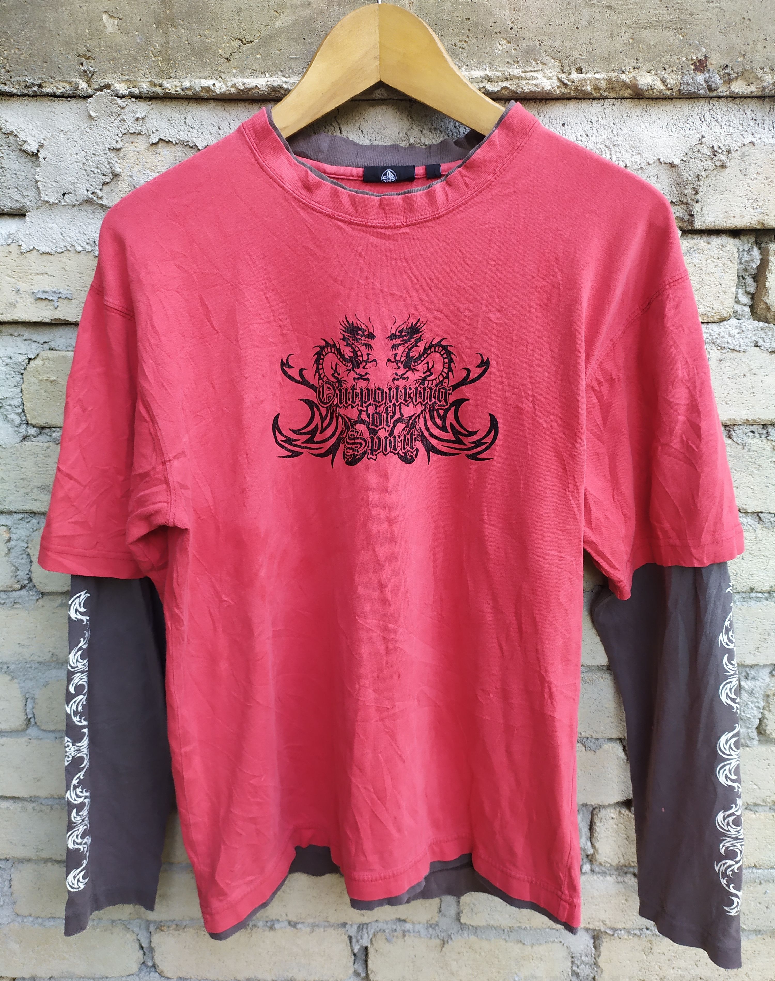Beauty Beast × If Six Was Nine × Japanese Brand Vintage Hill CropTribal Dragon Long Sleeve Shirt Size US M / EU 48-50 / 2 - 1 Thumbnail