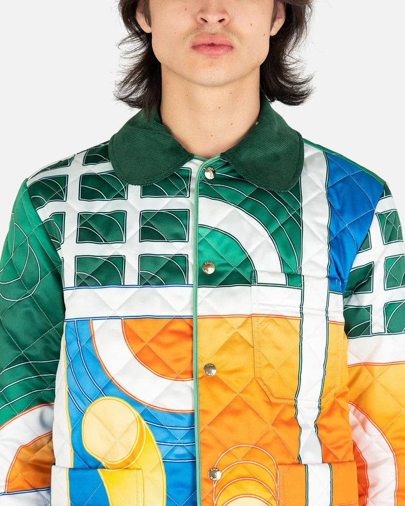 Casablanca o1mle0326 Printed Quilted Hunting Jacket Reve De Tennis Size US M / EU 48-50 / 2 - 4 Thumbnail