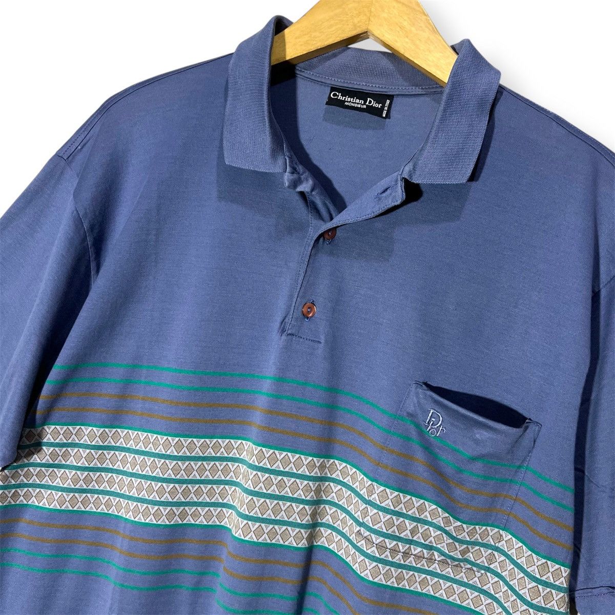Dior Dior Christian dior Polo Classic pattern Blue Size US L / EU 52-54 / 3 - 2 Thumbnail