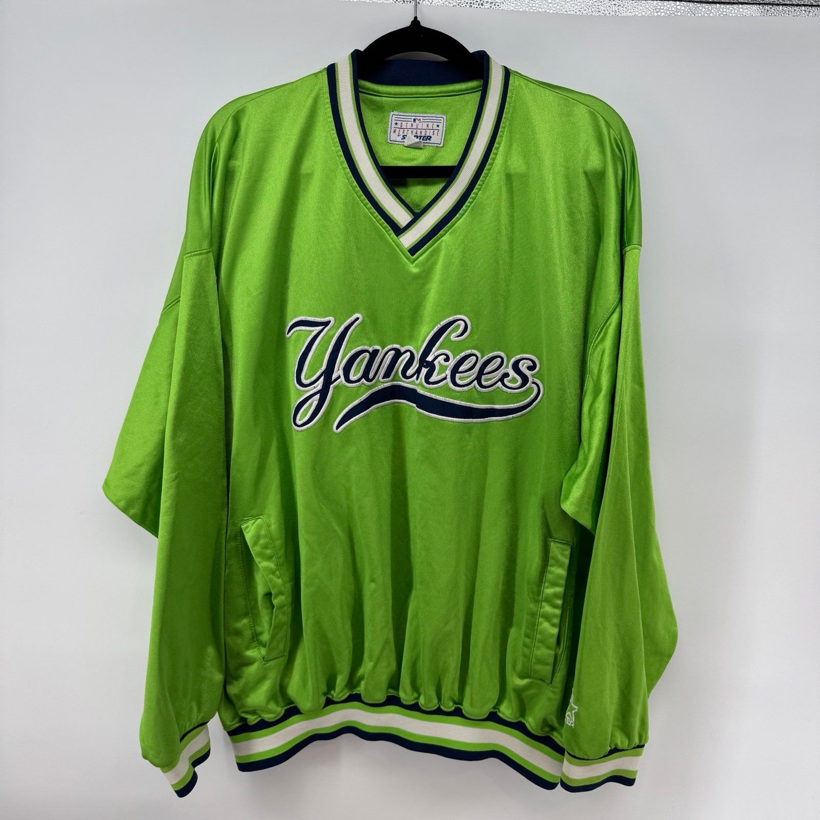 Vintage 90s MLB New York Yankees Starter Pullover Jacket 2X