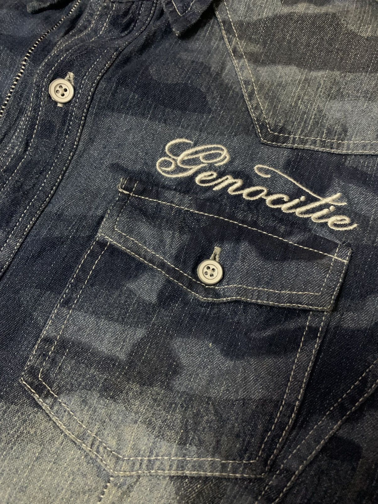 In The Attic 💥In The Attic Camo Denim Button Shirt Size US M / EU 48-50 / 2 - 2 Thumbnail