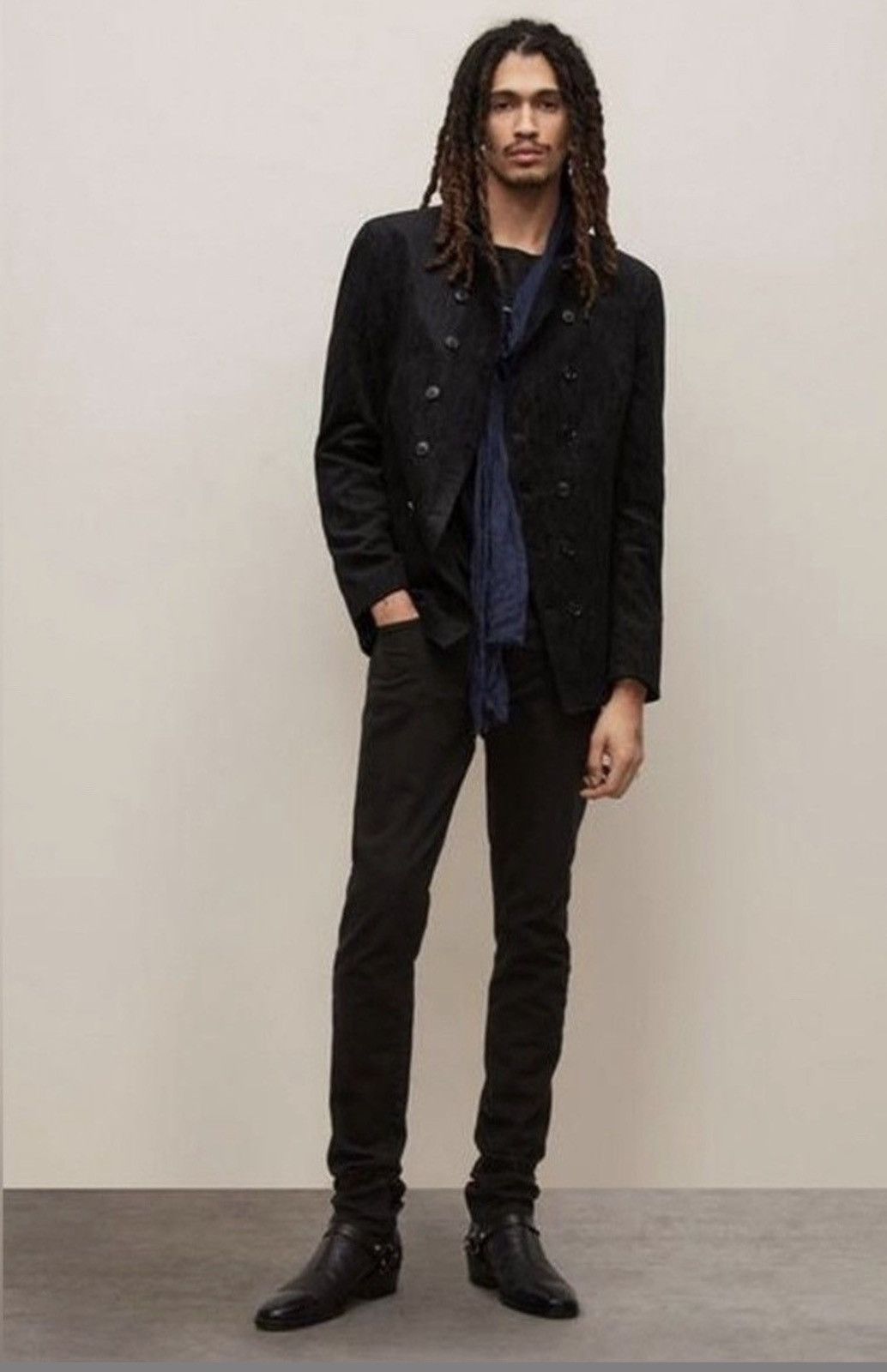 John Varvatos Slim Fit Double breasted Cutaway Jacket EU 48 USA 38 Size US M / EU 48-50 / 2 - 3 Thumbnail