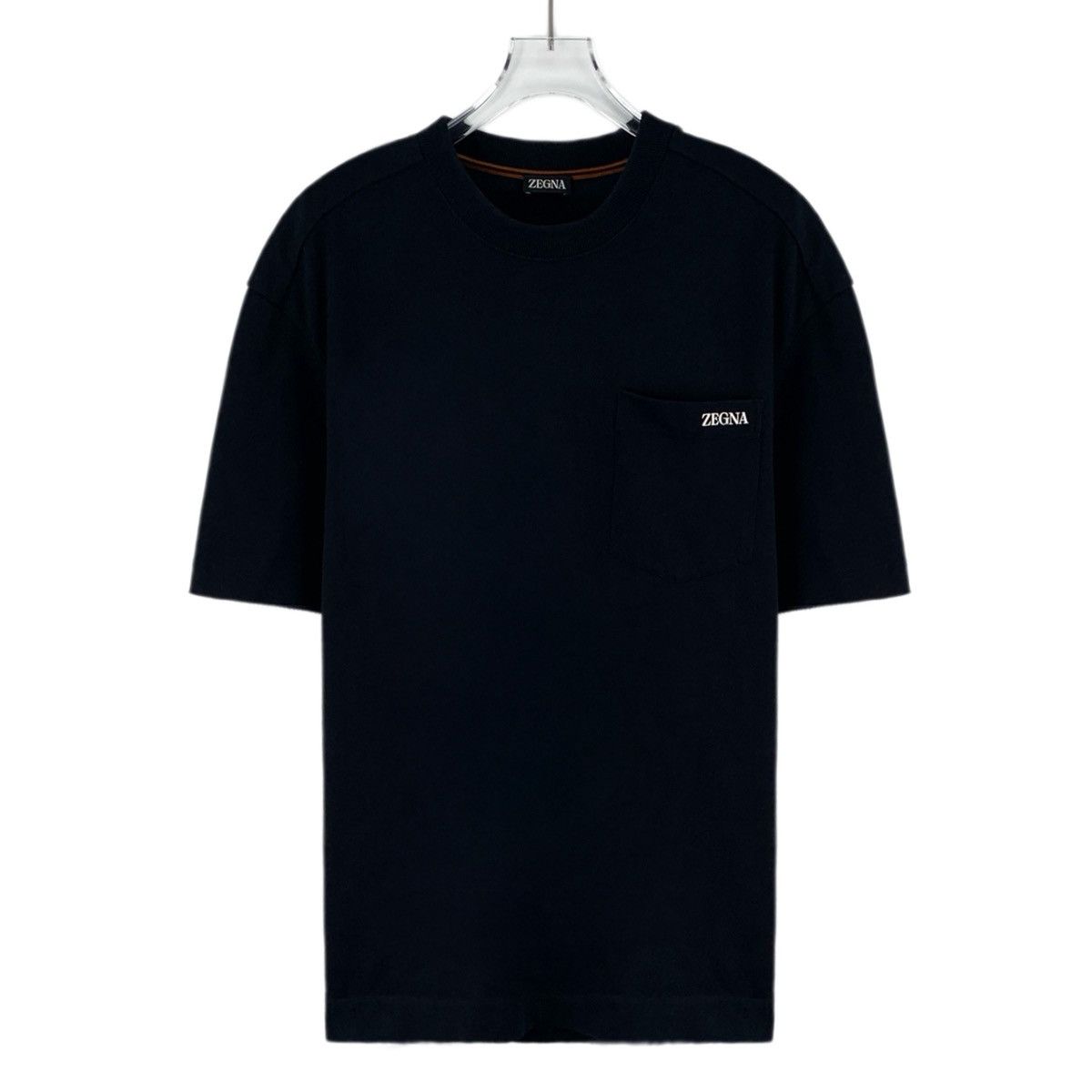 Z Zegna Zegna Pocket Letter Embroidered Short Sleeve T-shirt K26WX Size US XS / EU 42 / 0 - 1 Thumbnail