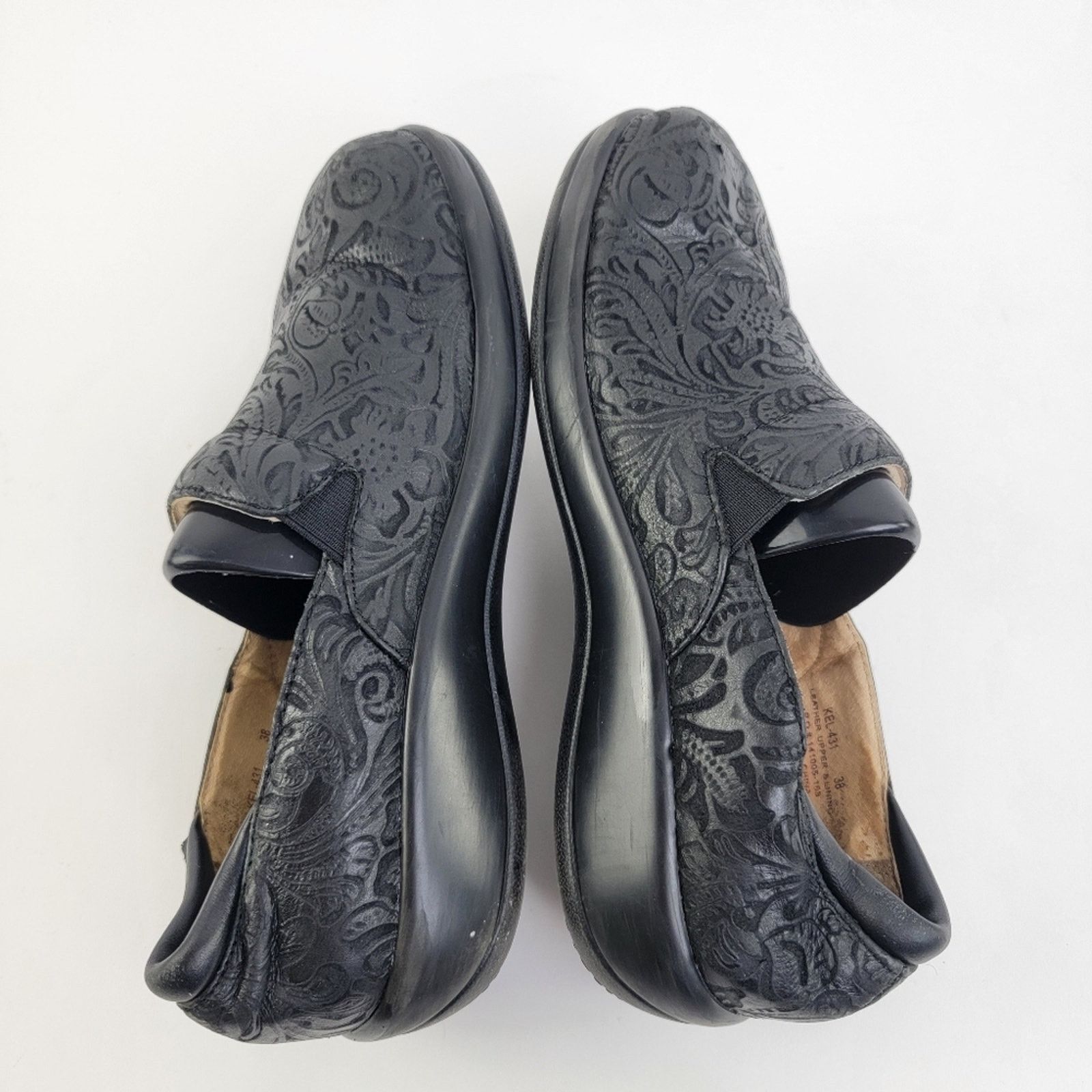 Designer Alegria Keli PRO Black Paisley Slip On Loafer Platform Clogs Size US 7 / IT 37 - 10 Thumbnail