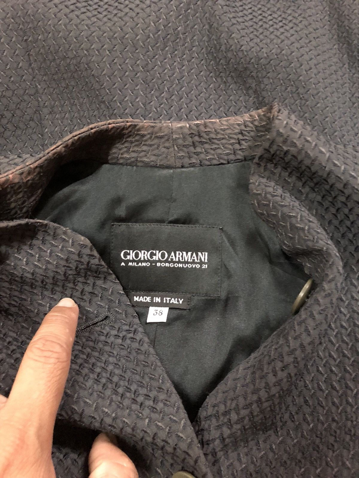 Giorgio Armani Giorgio Armani Mandarin Collared Jacket Size S / US 4 / IT 40 - 3 Thumbnail