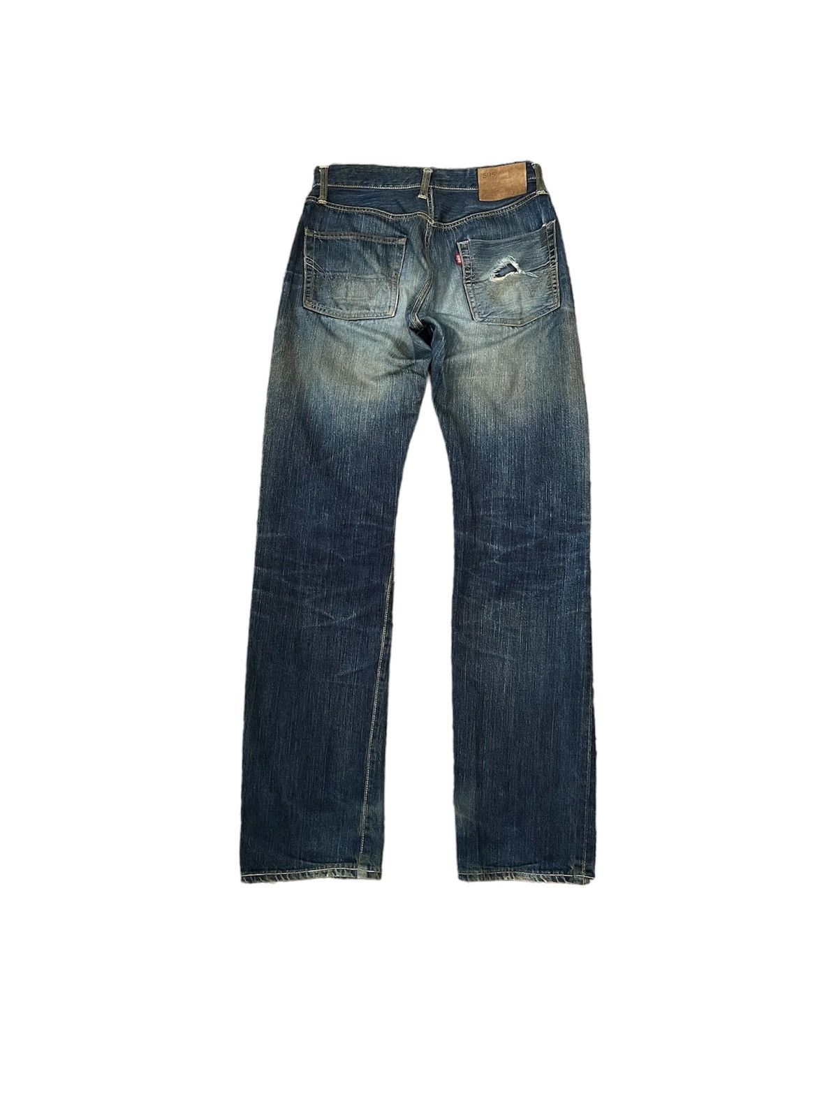 Iron Heart Selvedge Jeans Edwin 505s Red Line Distressed Denim Momotaro Size US 29 - 9 Thumbnail