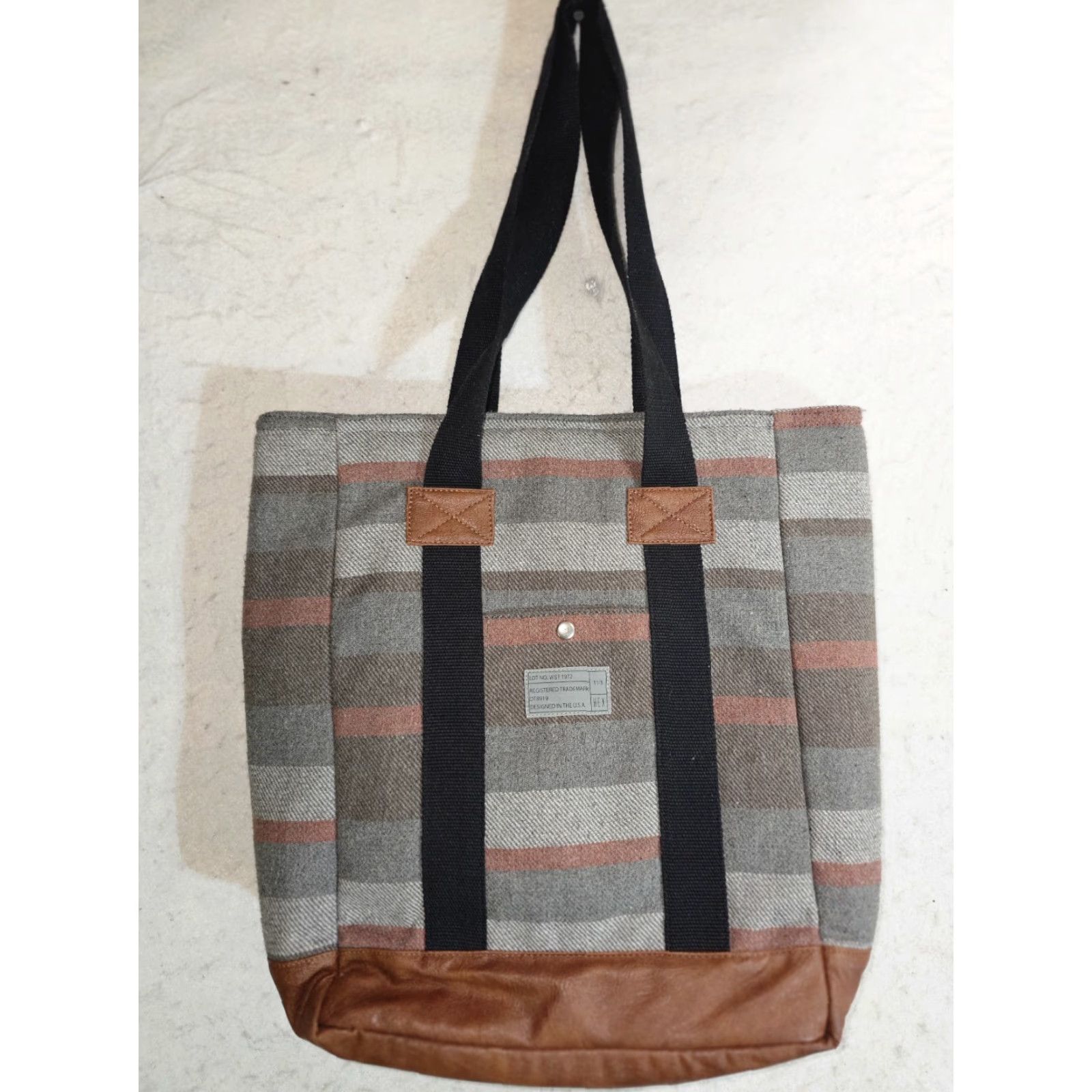 Vintage HEX Westmore MacBook Pro Tote Water Resistant Wool & Leather Design Shoulder Bag Size ONE SIZE - 2 Thumbnail