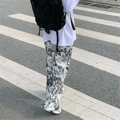 Jean Graffiti Pants Harajuku Loose Size US 32 / EU 48 - 4 Thumbnail