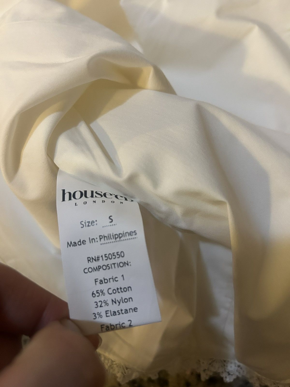 House of CB Matilda Corset Bodice Cotton Blend Mini Dress S