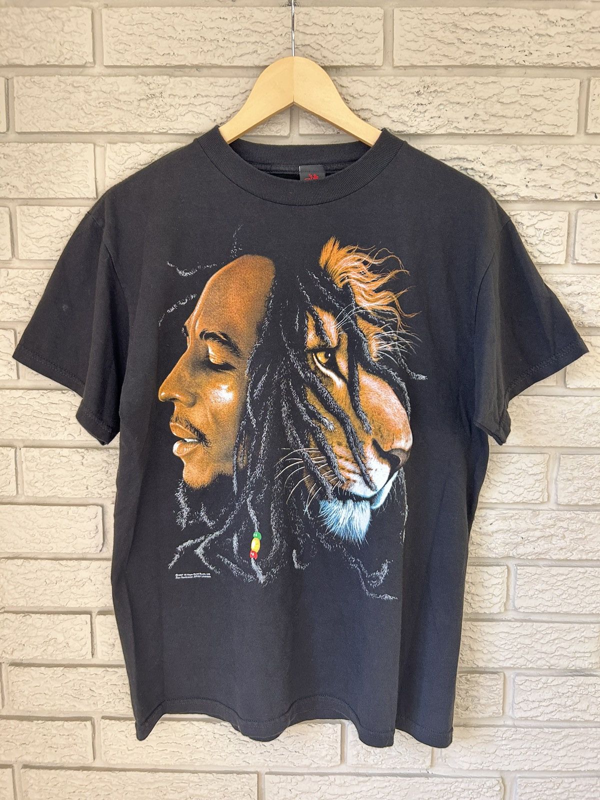 Band Tees × Bob Marley × Vintage Vintage Y2k Bob Marley Lion Rastafarian Band Tee Shirt Size US M / EU 48-50 / 2 - 1 Thumbnail
