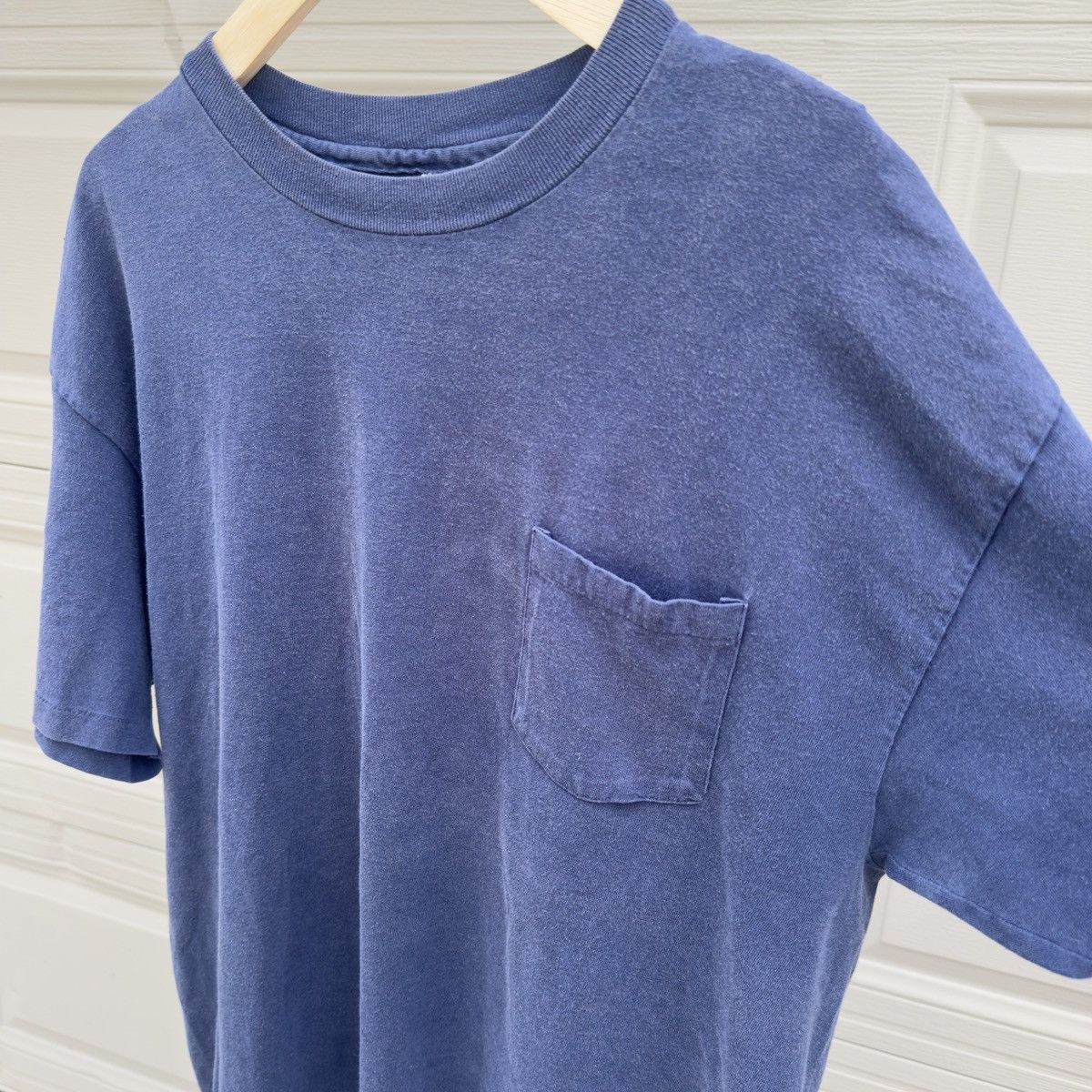 Vintage Vintage Sun Faded Blue Pocket Tee Shirt ERD Grunge Chrome Size US XL / EU 56 / 4 - 3 Thumbnail