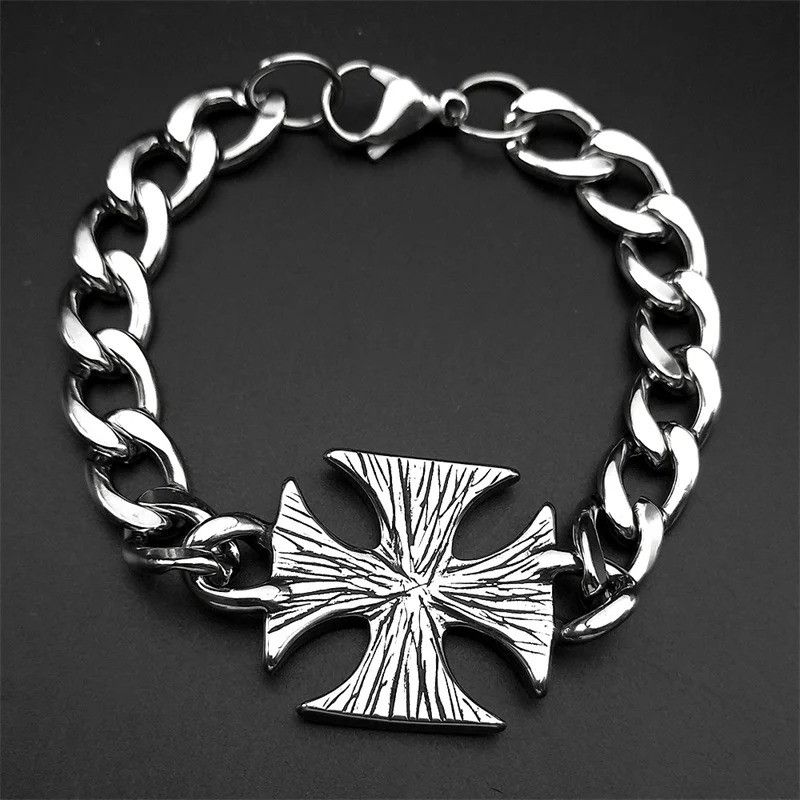 Jewelry Iron Cross Medal Bracelet Size ONE SIZE - 2 Thumbnail