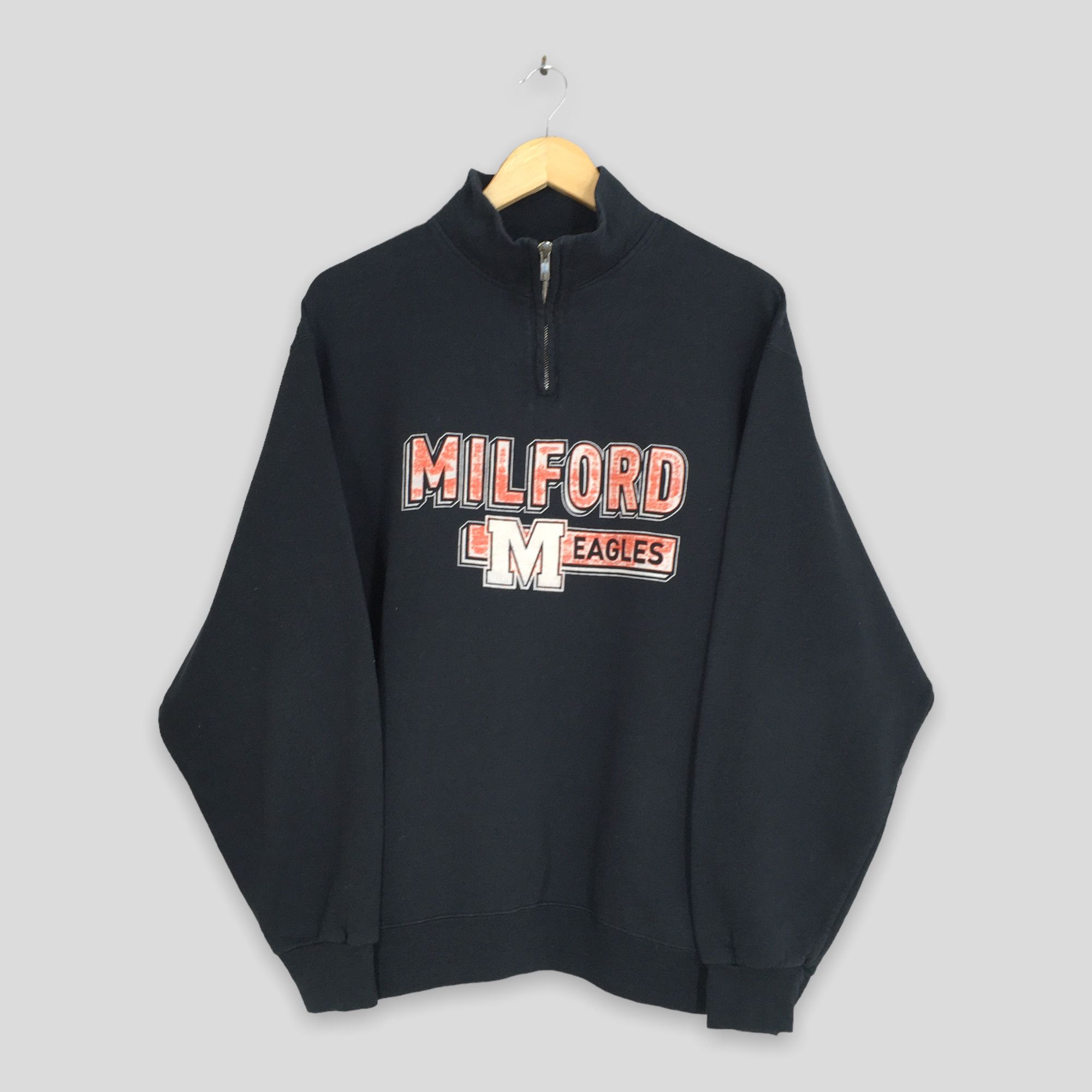 NCAA Vintage Milford Eagle High School Sweatshirt Large Size US L / EU 52-54 / 3 - 1 Thumbnail
