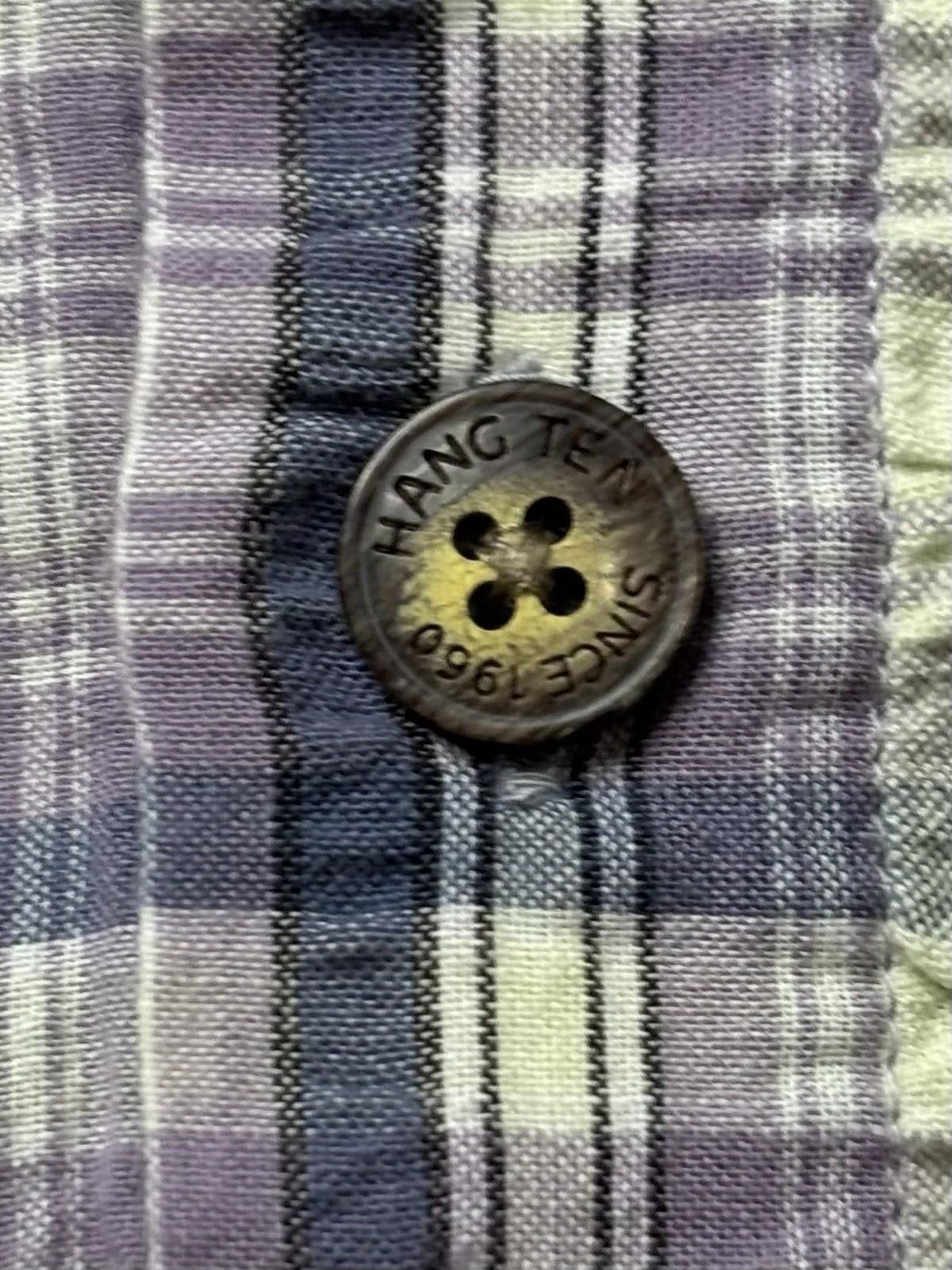 Hang Ten Hang Ten Shirt Mens Large Plaid Seersucker Cotton Pocket Size US L / EU 52-54 / 3 - 11 Thumbnail