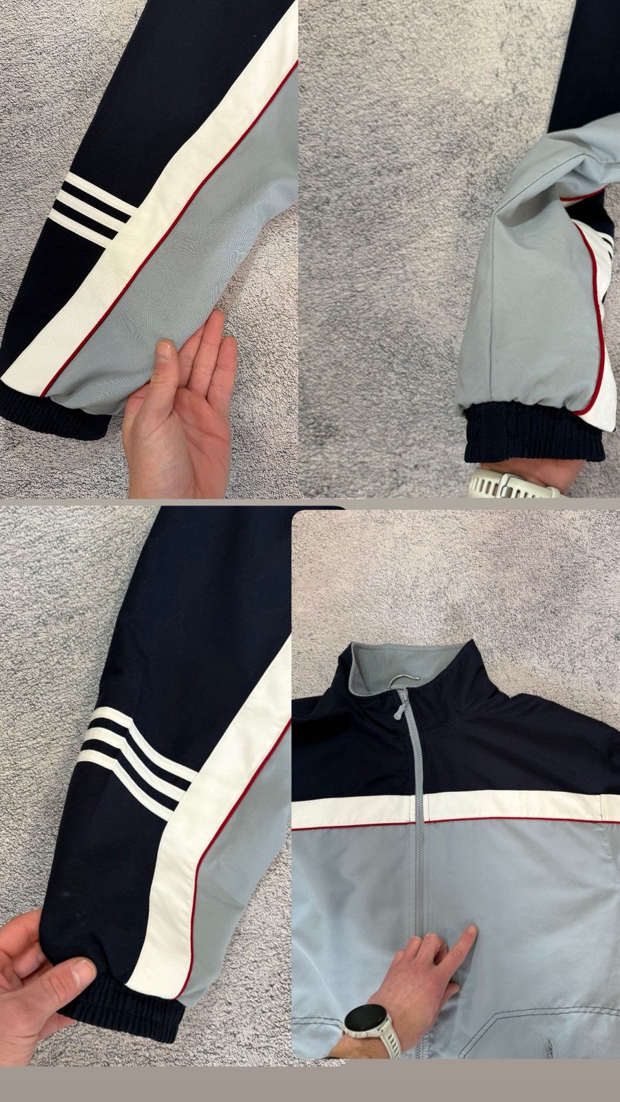 Adidas Vintage Adidas Tracksuit Men L XL Navy Blue Y2K 2003 UK42/44 Size US L / EU 52-54 / 3 - 24 Thumbnail