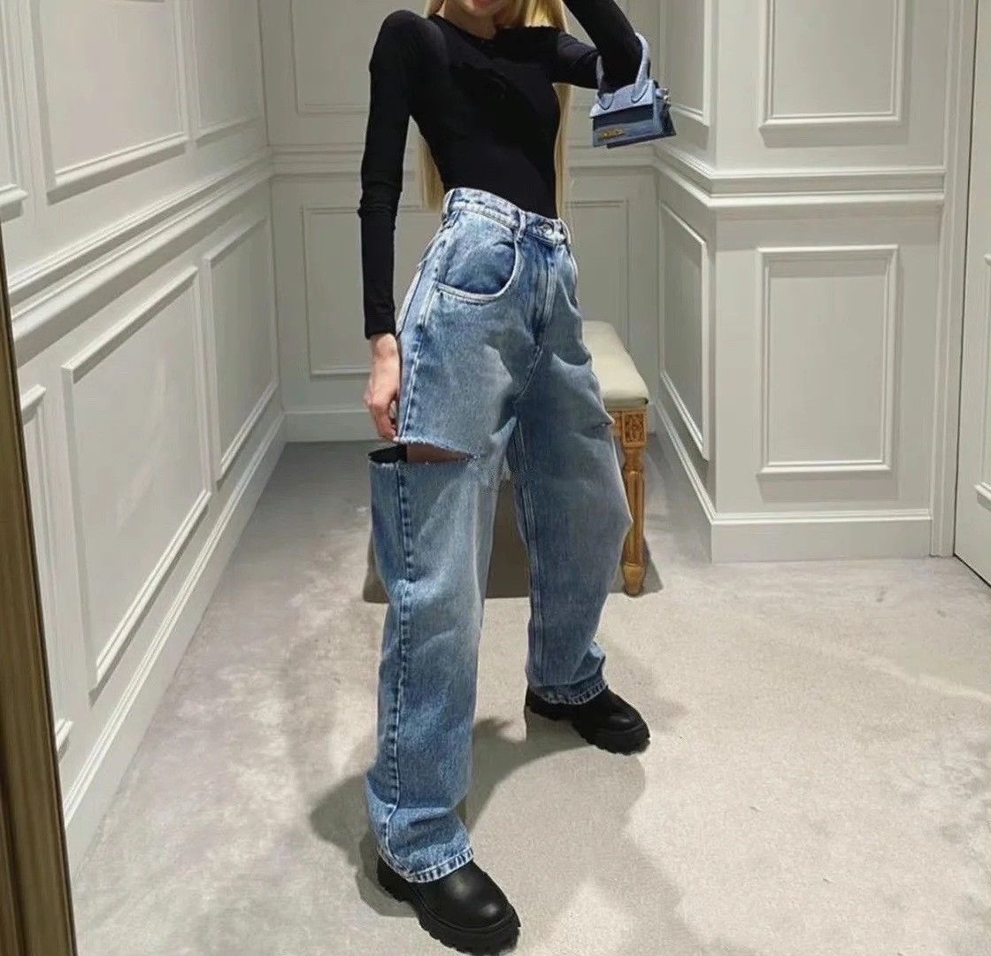 MM6 MAISON MARGIELA MM6 Distressed Jeans Size 38" / US 16 / IT 52 - 1 Thumbnail