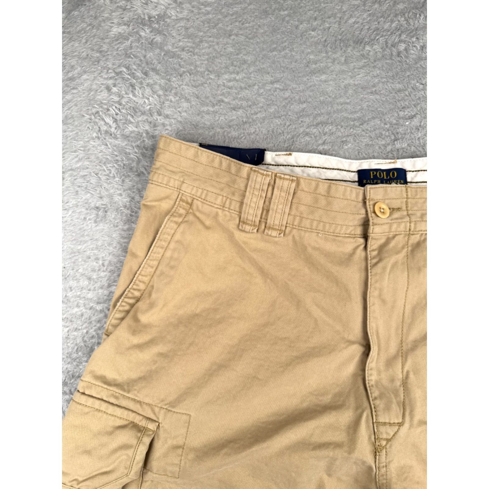 Polo Ralph Lauren Polo Ralph Lauren Shorts Men 38 Beige Cargo 100% Cotton Twill Hiking Camp 37x10 Casual Travel Workwear Mens Size US M / EU 48-50 / 2 - 4 Thumbnail