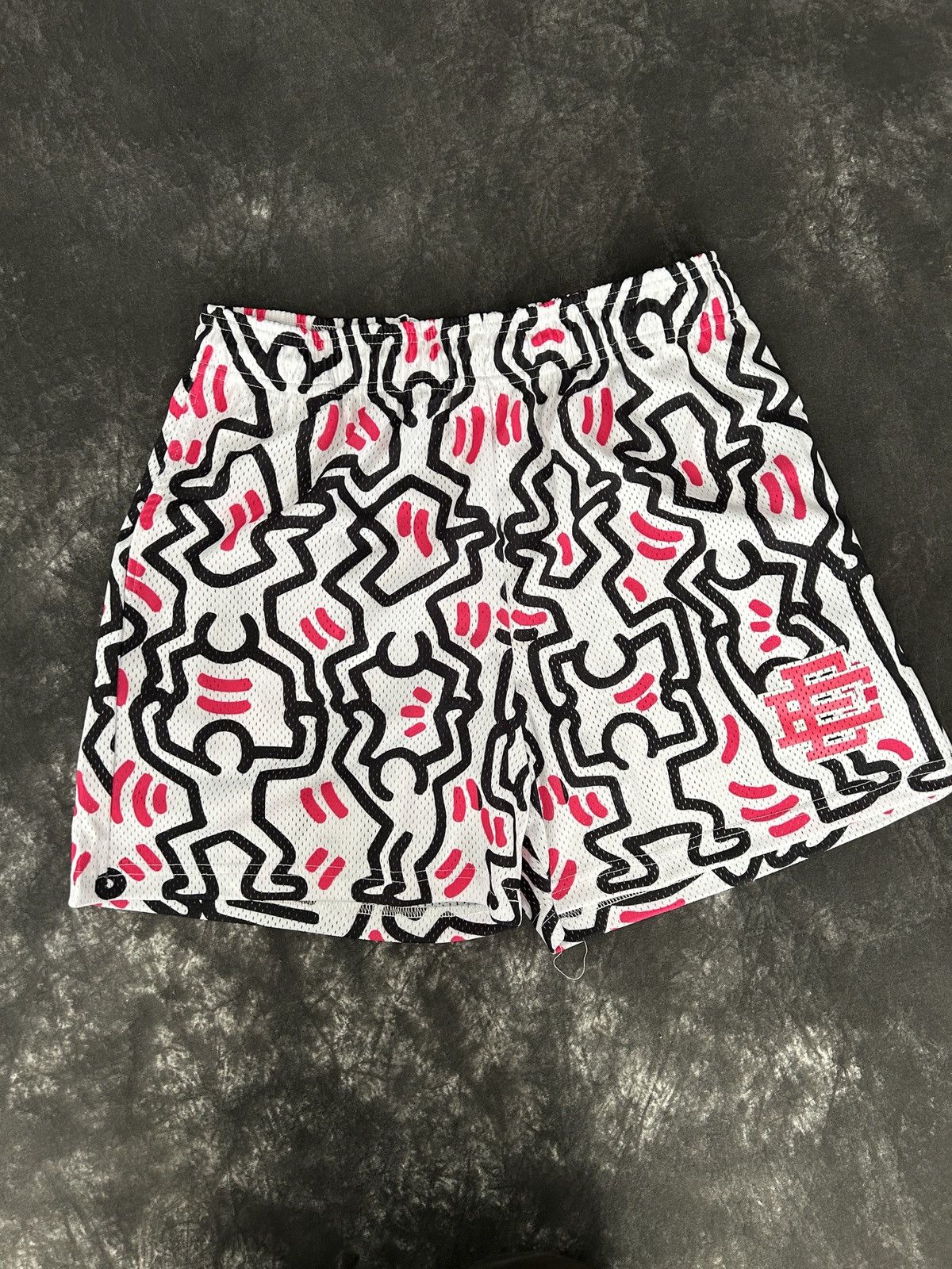 Eric Emanuel ERIC EMANUEL X KEITH HARRING PINK SHORT ART BASEL 