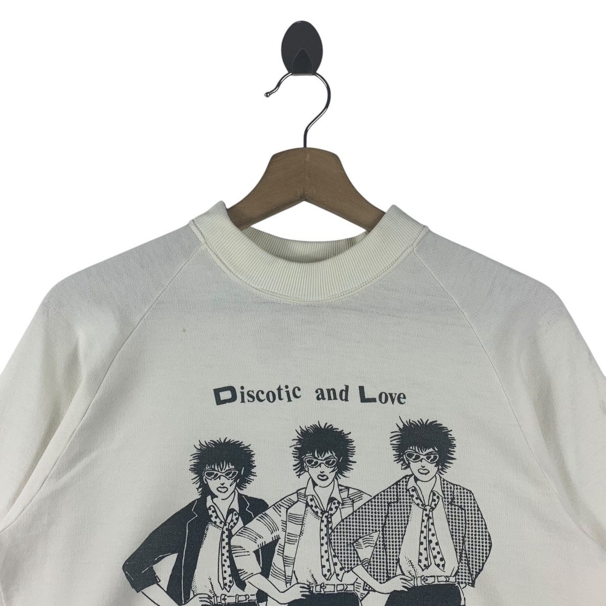 Japanese Brand × Vintage Vintage DISCOTIC AND LOVE white sweatshirt Size US L / EU 52-54 / 3 - 2 Thumbnail