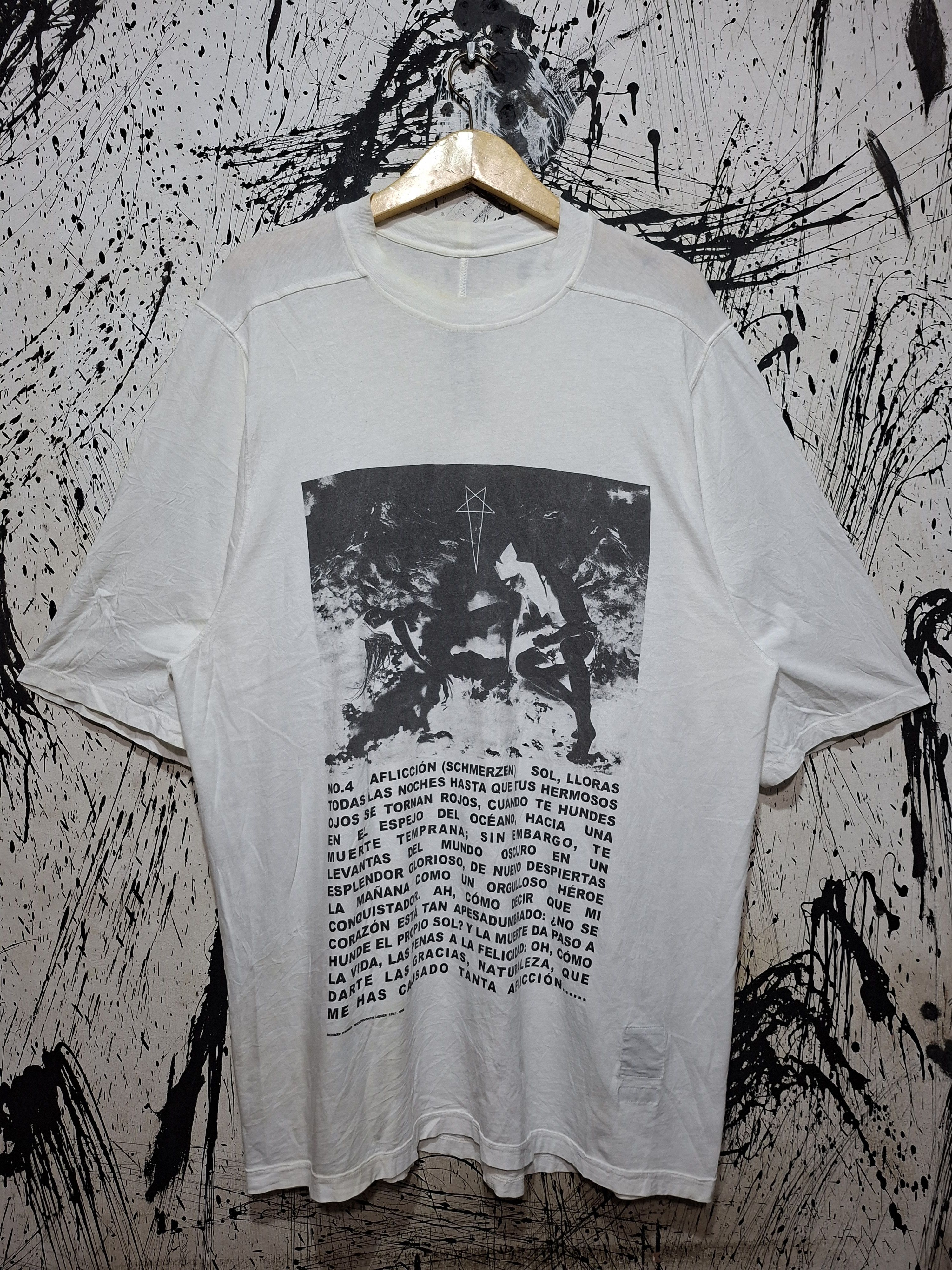 Rick Owens Drkshdw RICK OWENS DRKSHDW SS 2020 WAGNER NO.4 "TECUATL" T-SHIRT Size US L / EU 52-54 / 3 - 1 Thumbnail