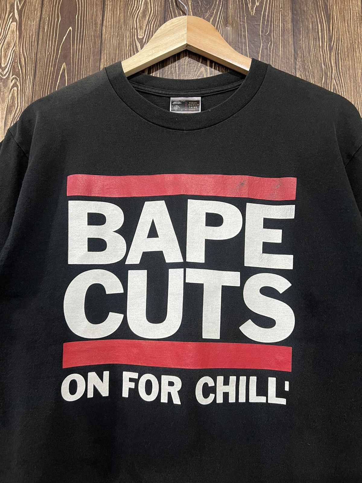 Bape × Vintage Vintage A Bathing Ape Bape x Run DMC Tshirt Size US M / EU 48-50 / 2 - 2 Thumbnail