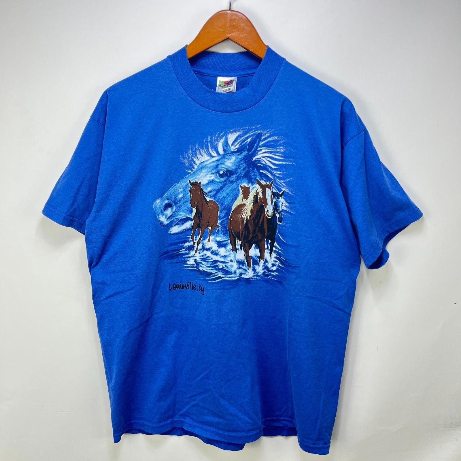 NFL Vintage 90s Horse Art Animal Nature Kentucky T Shirt XL Size US XL / EU 56 / 4 - 1 Thumbnail