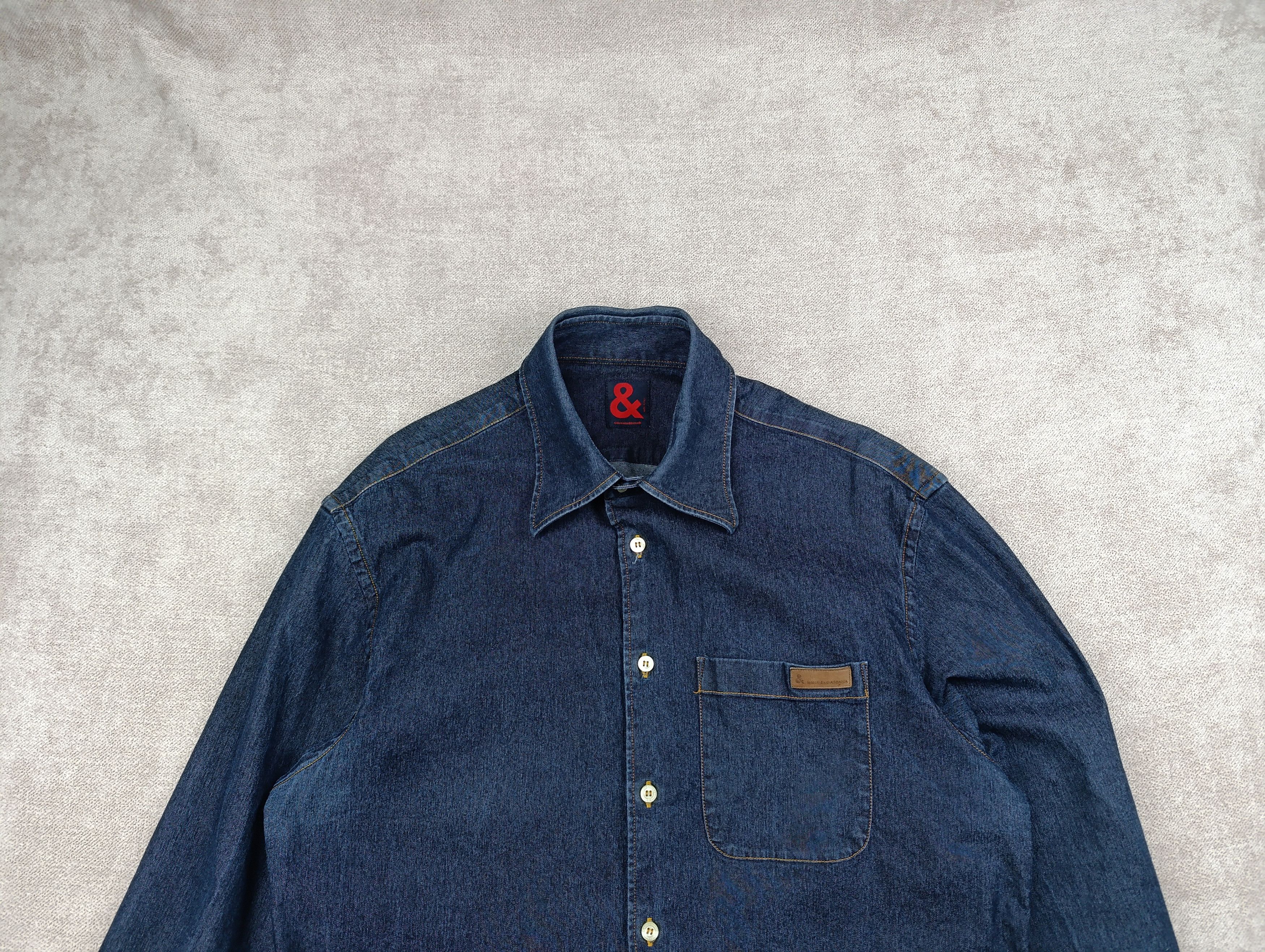 Dolce & Gabbana Dolce Gabbana Mens Denim Stretch Shirt Size 52 Size US L / EU 52-54 / 3 - 2 Thumbnail