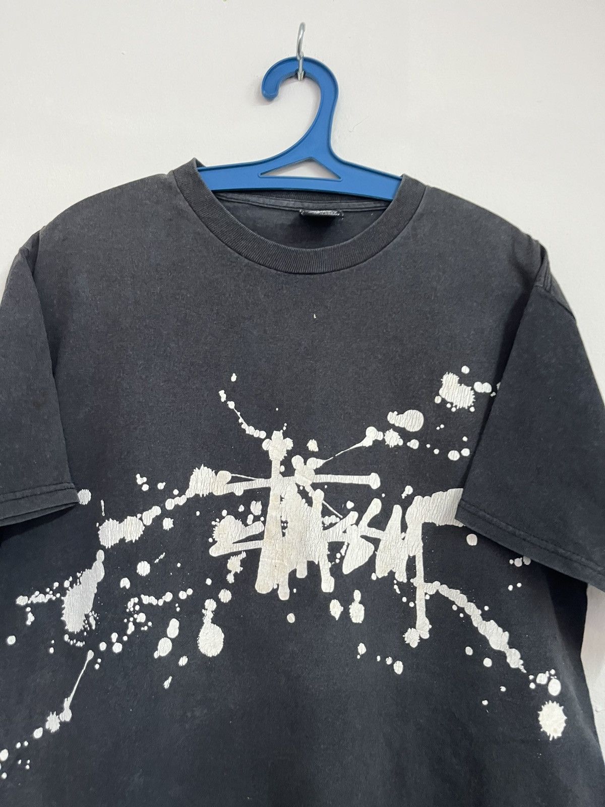 Stussy 💥DELETE💥Vintage Y2K Stussy Splash Logo Sunfaded Black Size US M / EU 48-50 / 2 - 2 Thumbnail