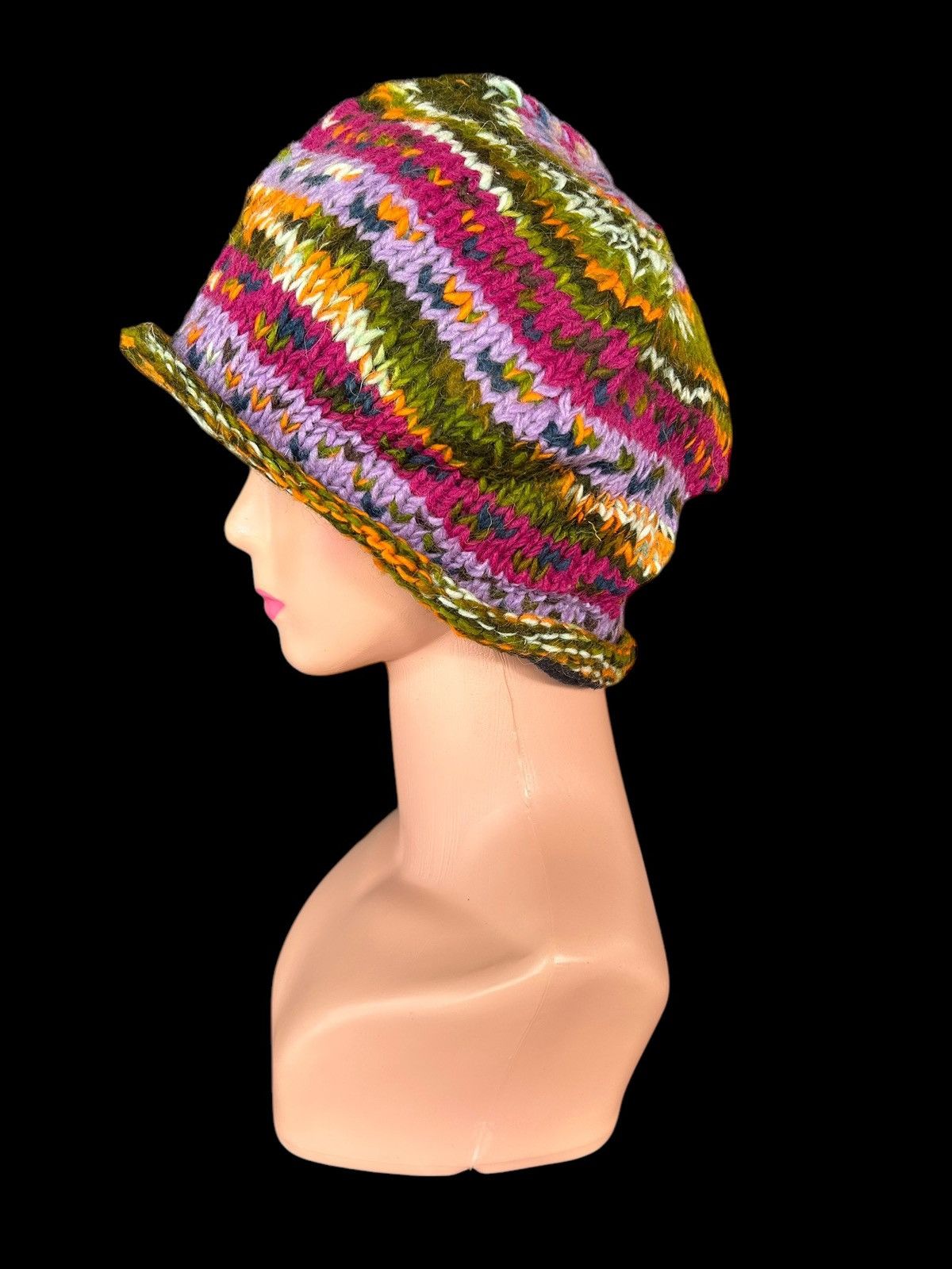 Japanese Brand × Vintage Atara Crochet Knitted wool Beanie Hats Size ONE SIZE - 5 Thumbnail