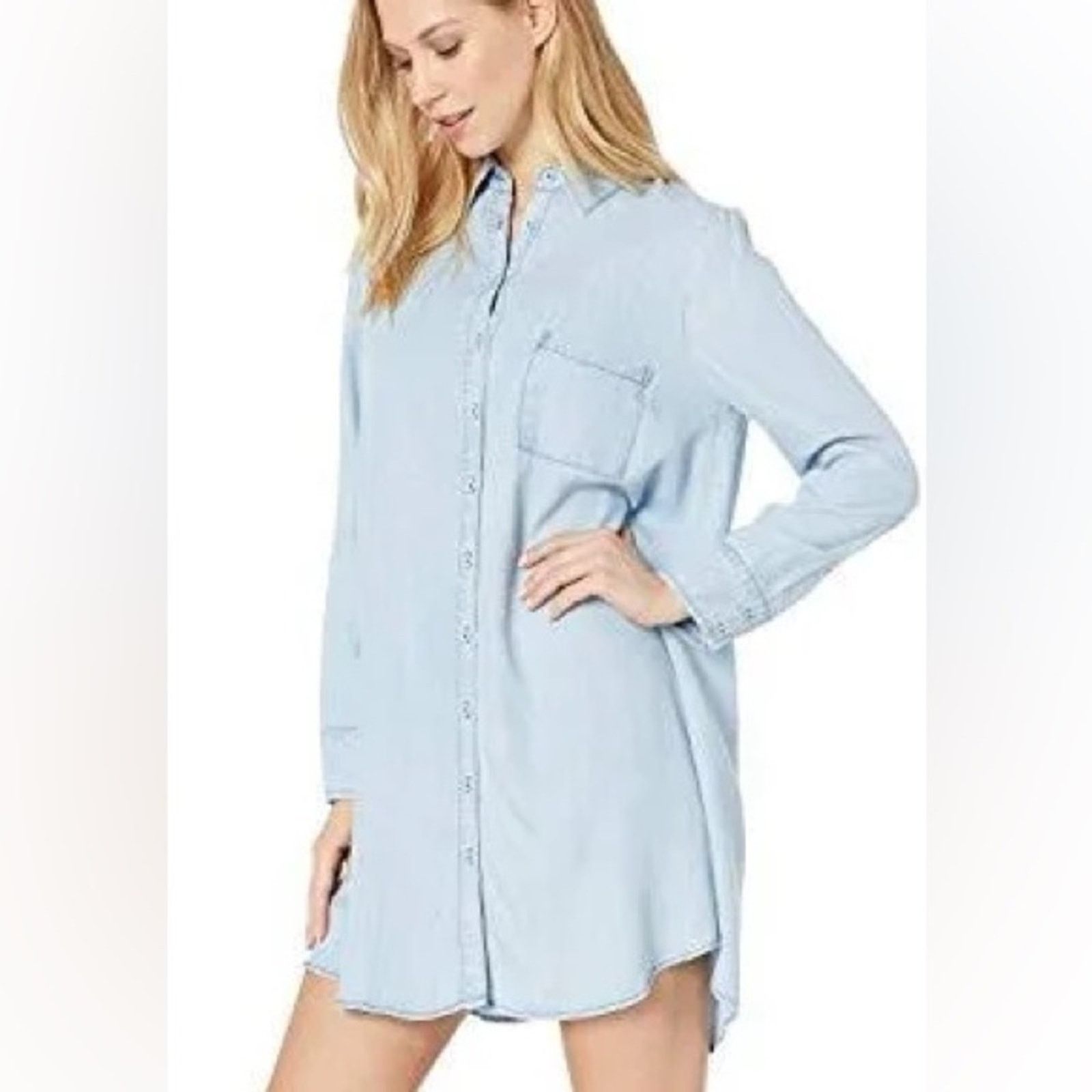 BB Dakota NEW bb Dakota Shirty Personality Chambray Dress - Small $98 Size S / US 4 / IT 40 - 1 Thumbnail