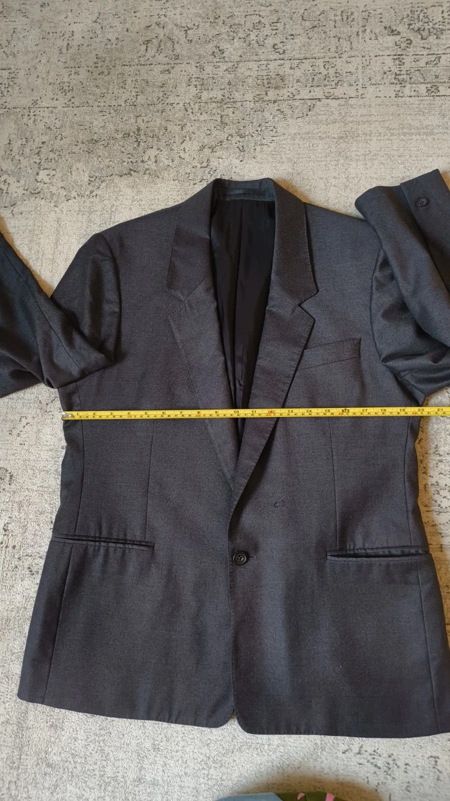 E. Tautz Wool/Silk charcoal blazer Size 40R - 10 Thumbnail