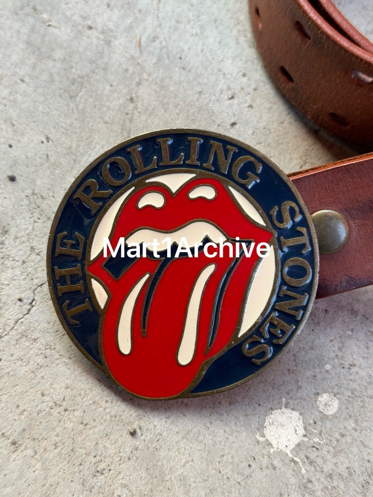 Comme des Garcons Comme Des Garçons 06SS The Rolling Stones Logo Belt Size 34 - 2 Thumbnail