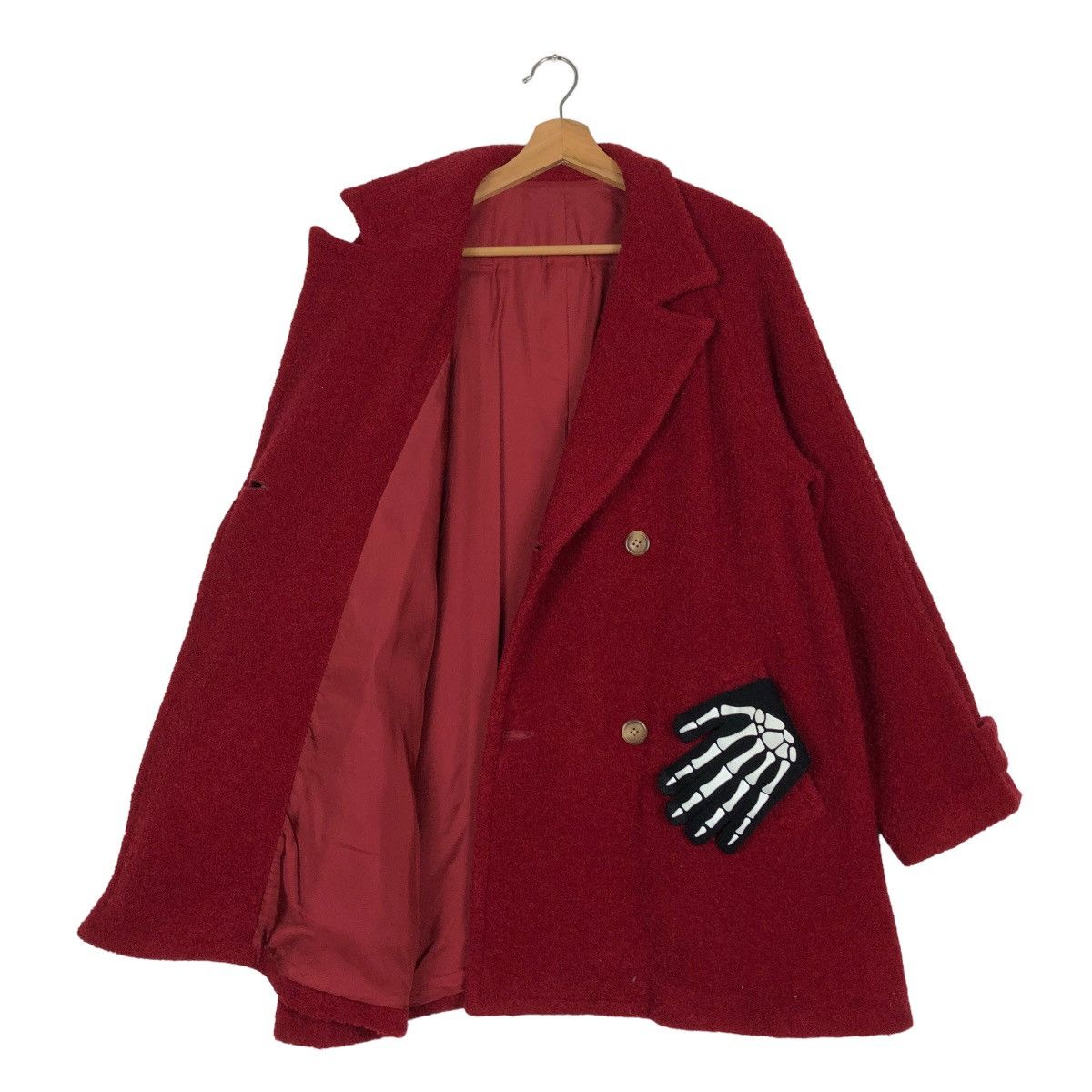 Yohji Yamamoto 🔥Rich Red Double Collar Breast Wool Jacket Iwish Y’s Japan Size US M / EU 48-50 / 2 - 9 Thumbnail
