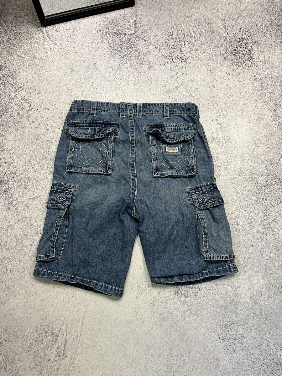 True Religion Crazy Y2K True Religion Baggy Denim Cargo Shorts Sk8 Hype Size US 34 / EU 50 - 1 Thumbnail