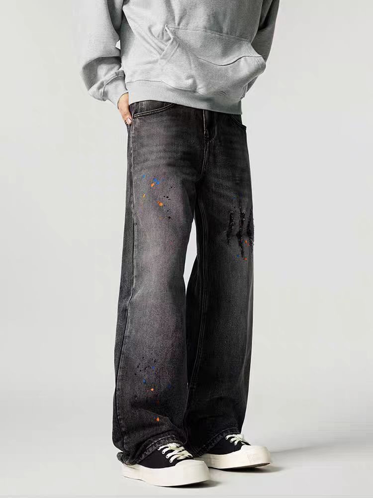 Japanese Brand × Jean Vintage street hip-hop graffiti washed and distressed jeans Size US 36 / EU 52 - 2 Thumbnail