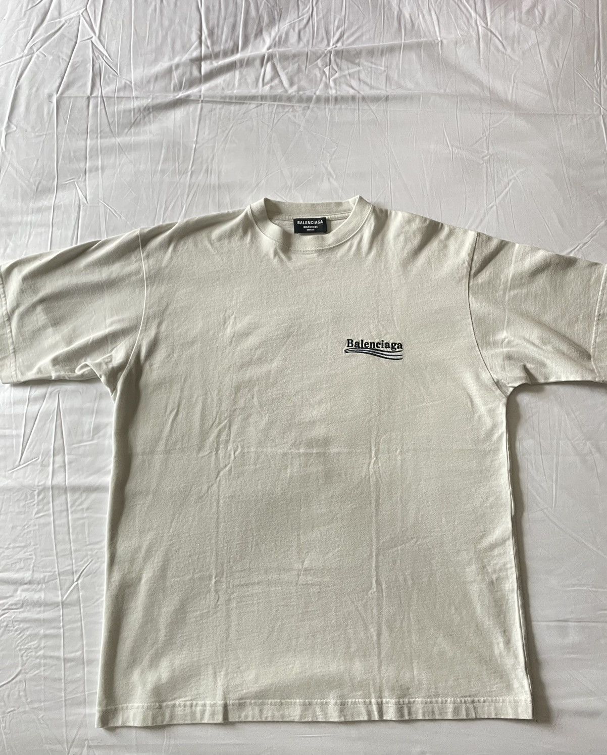 image of Balenciaga Political Campaign Tee in White, Men's (Size XS)