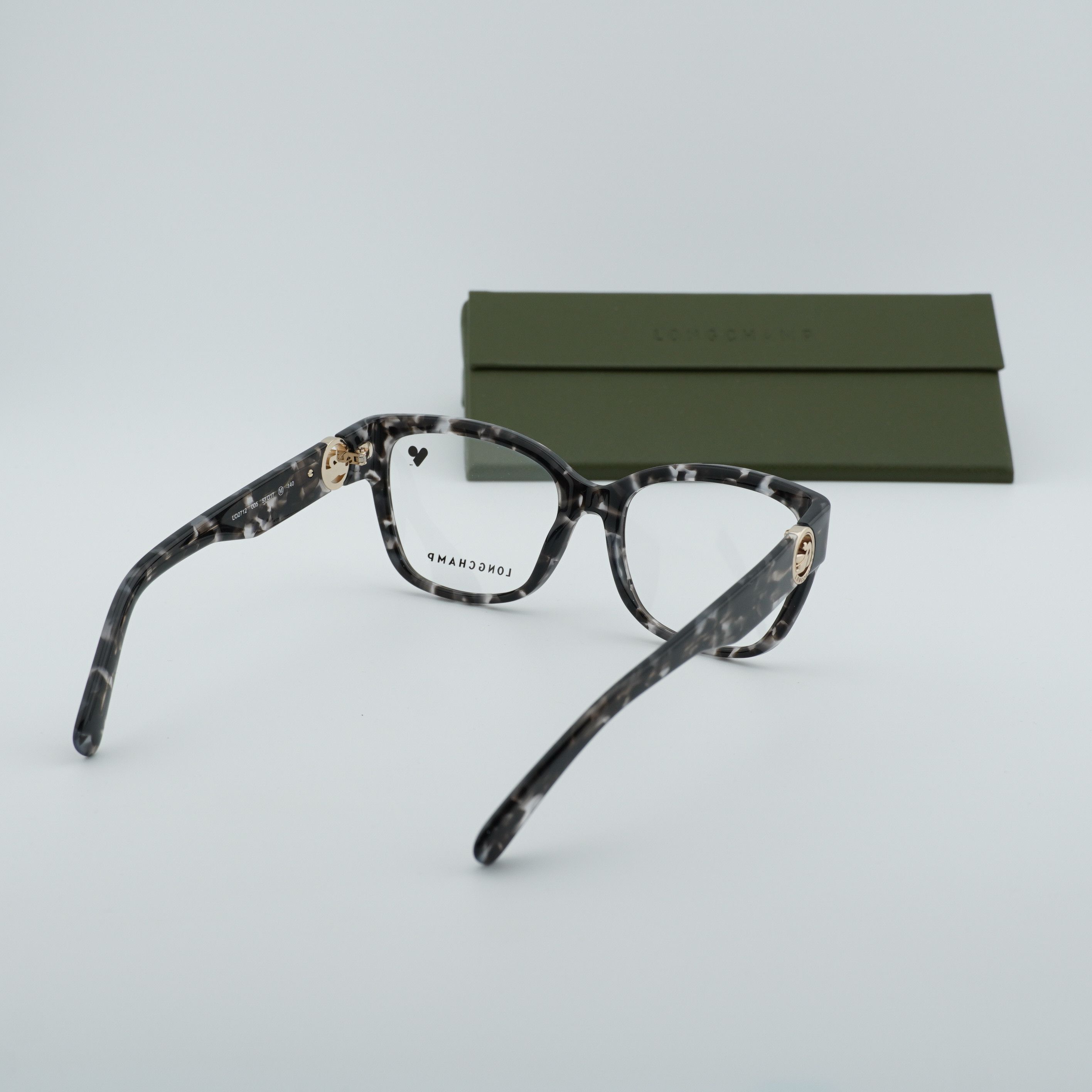 Longchamp Longchamp LO2712 005 Eyeglasses Grey Havana 53mm Square Size ONE SIZE - 11 Thumbnail