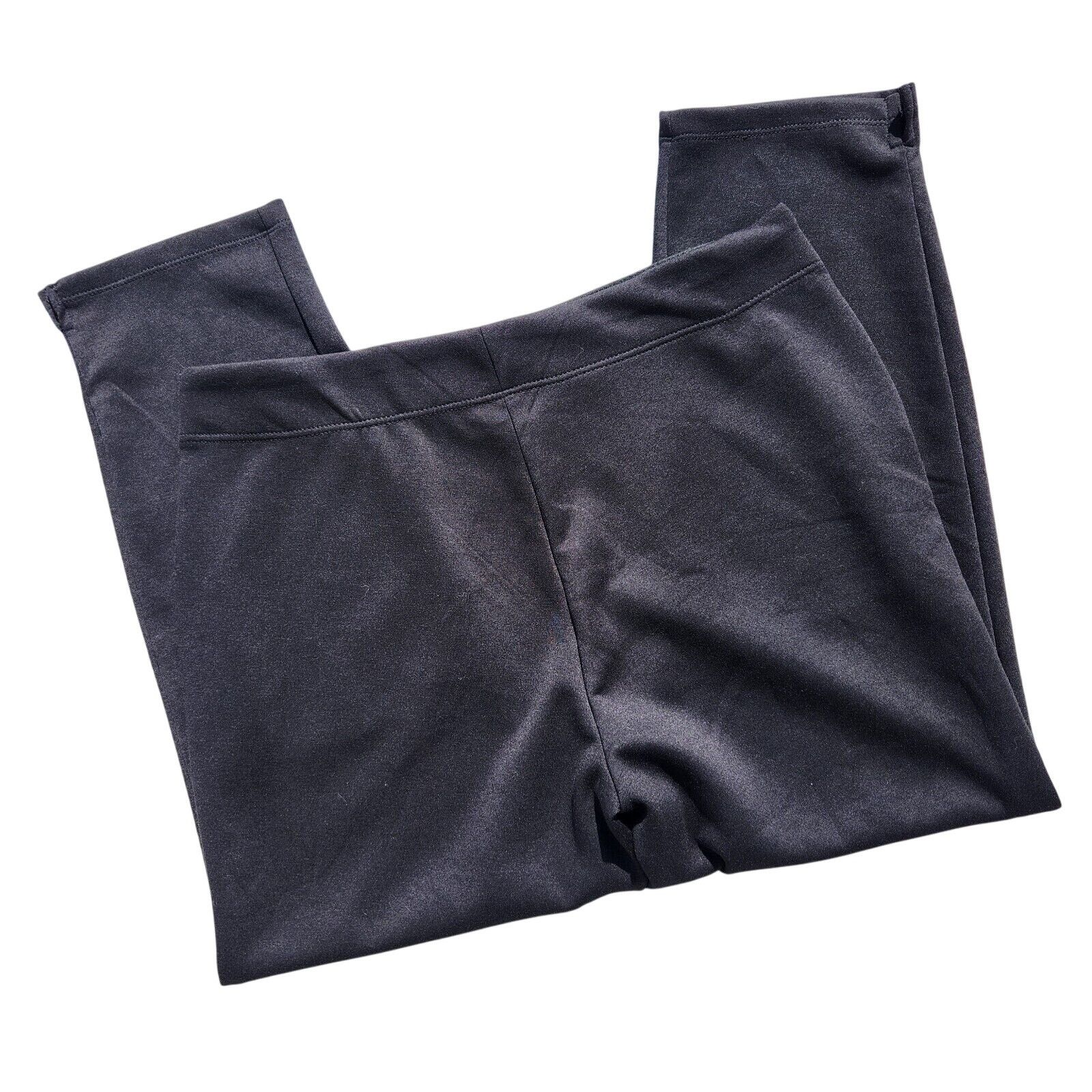 The Unbranded Brand Max Studio Women Black Knit Slim Cropped Trousers Waist 35 Size 35" - 5 Thumbnail