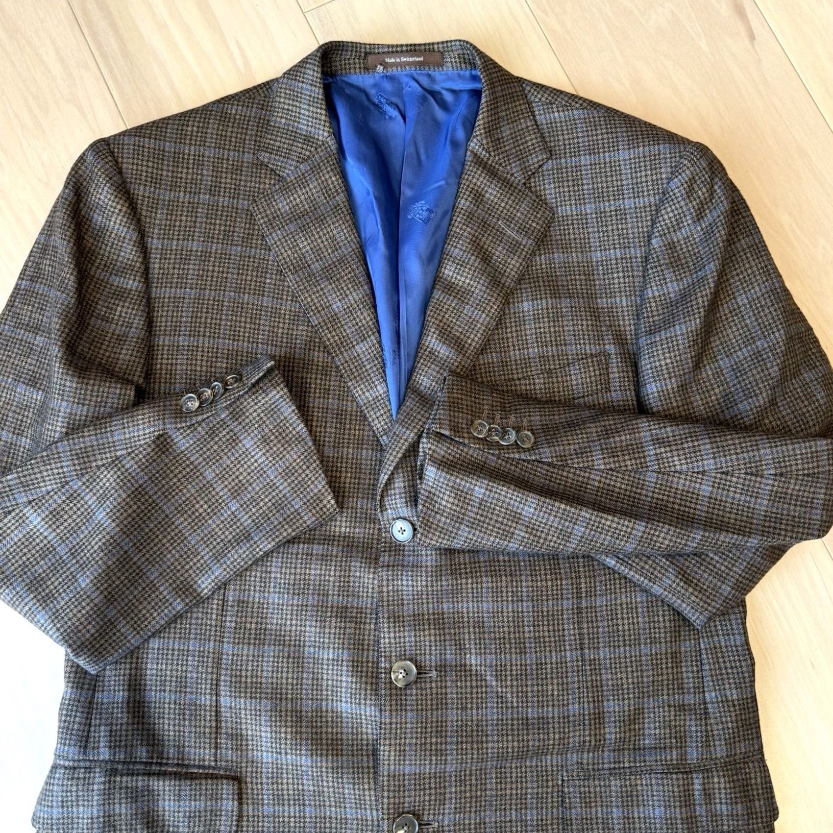 Ermenegildo Zegna Ermenegildo Zegna Blazer Large Brown Plaid Pure Cashmere Designer Size 42R - 6 Thumbnail
