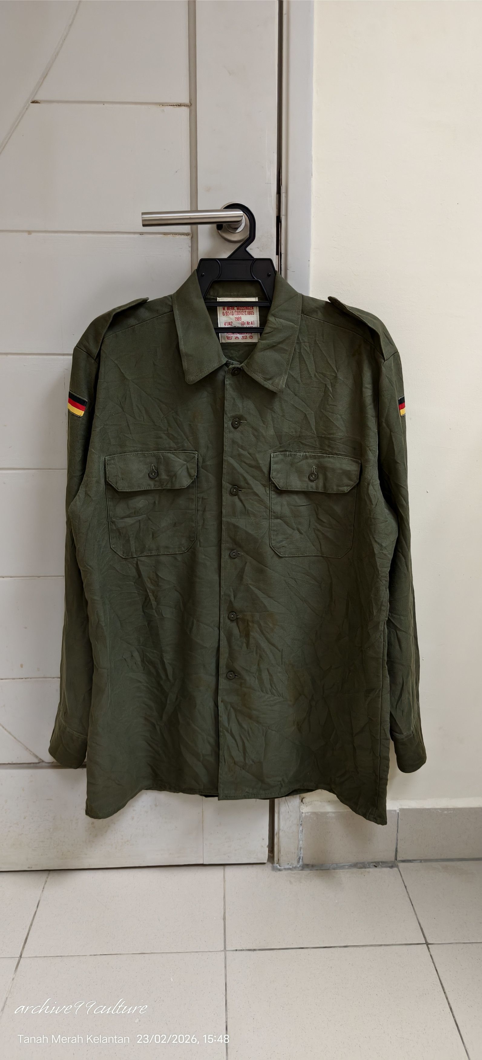 Vintage 1989 West German Army Field Shirt