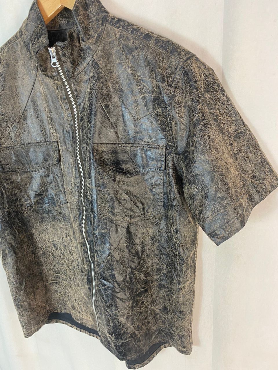 Japanese Brand Unisex 🔥Louis chavlon zipper leather shirt Size US M / EU 48-50 / 2 - 4 Thumbnail